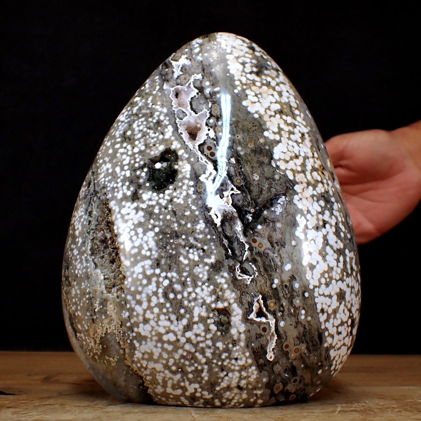 Große Ozean-Jaspis und Quartz Freiform mit Drusen - 4882,21g