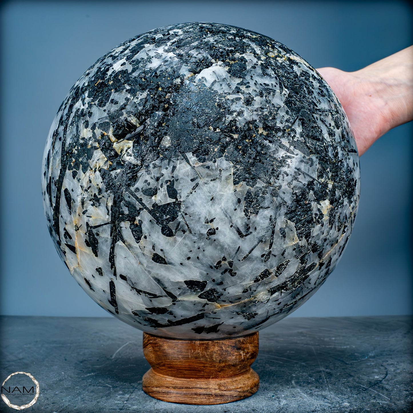 Natürliche Große Tourmalin & Quarz-Kristall Kugel aus Brasilien - 11610,91g - 215mm