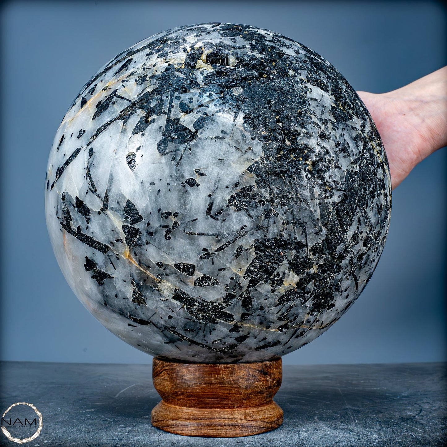 Natürliche Große Tourmalin & Quarz-Kristall Kugel aus Brasilien - 11610,91g - 215mm