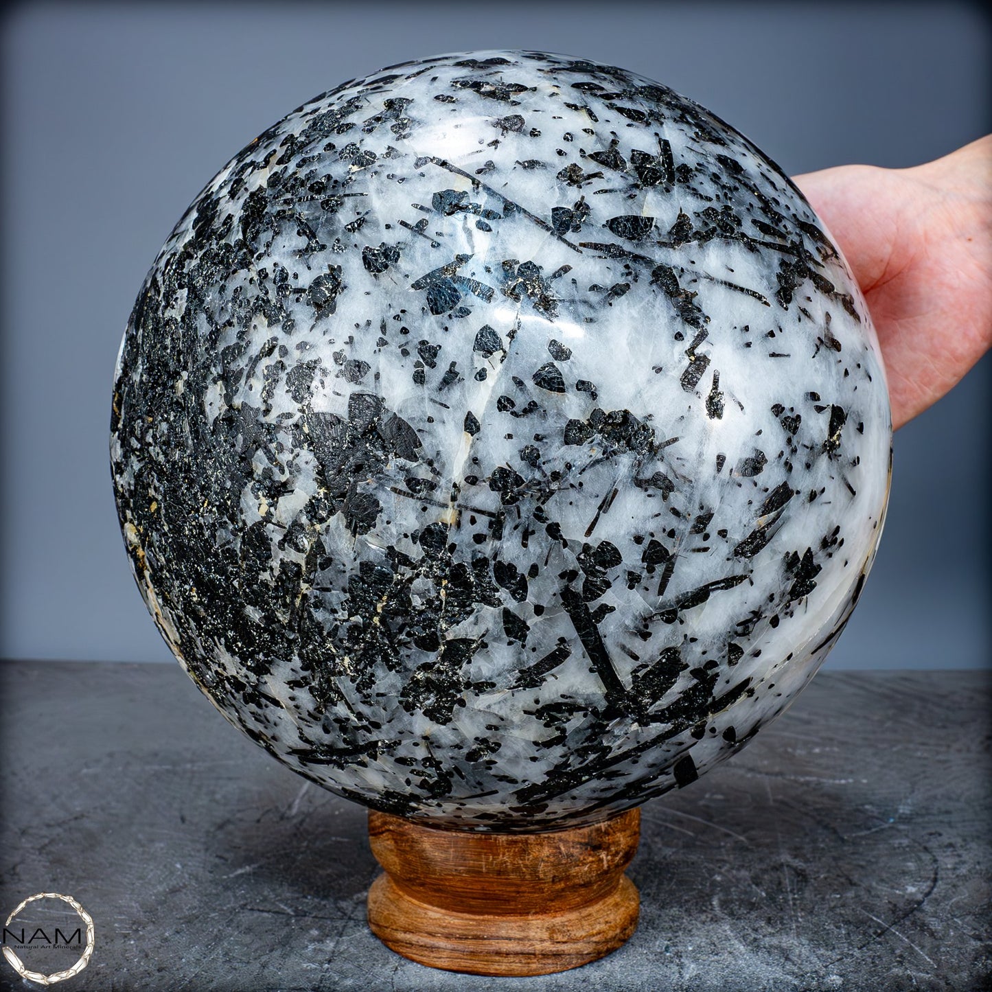 Natürliche Große Tourmalin & Quarz-Kristall Kugel aus Brasilien - 11610,91g - 215mm