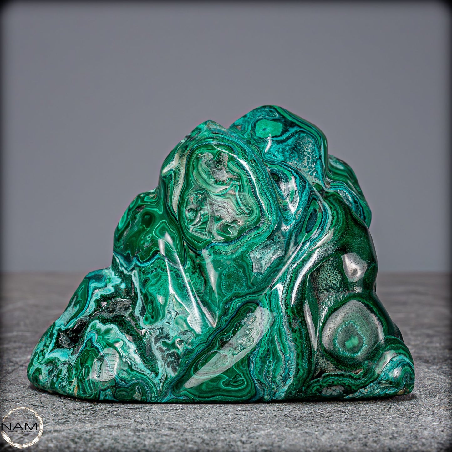 Natürliche Malachit und Chrysocolla Flamme, Kongo - 441,41g