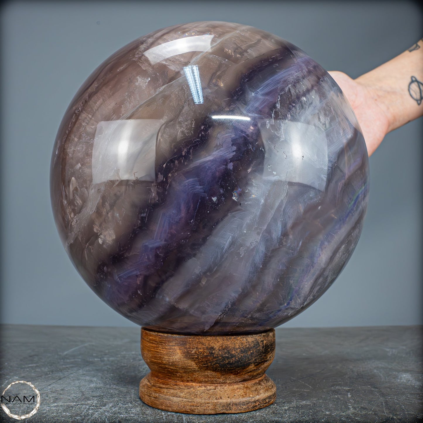 Natürliche Regenbogen-Fluorit Kristallkugel, China - 8886,54g - 185mm