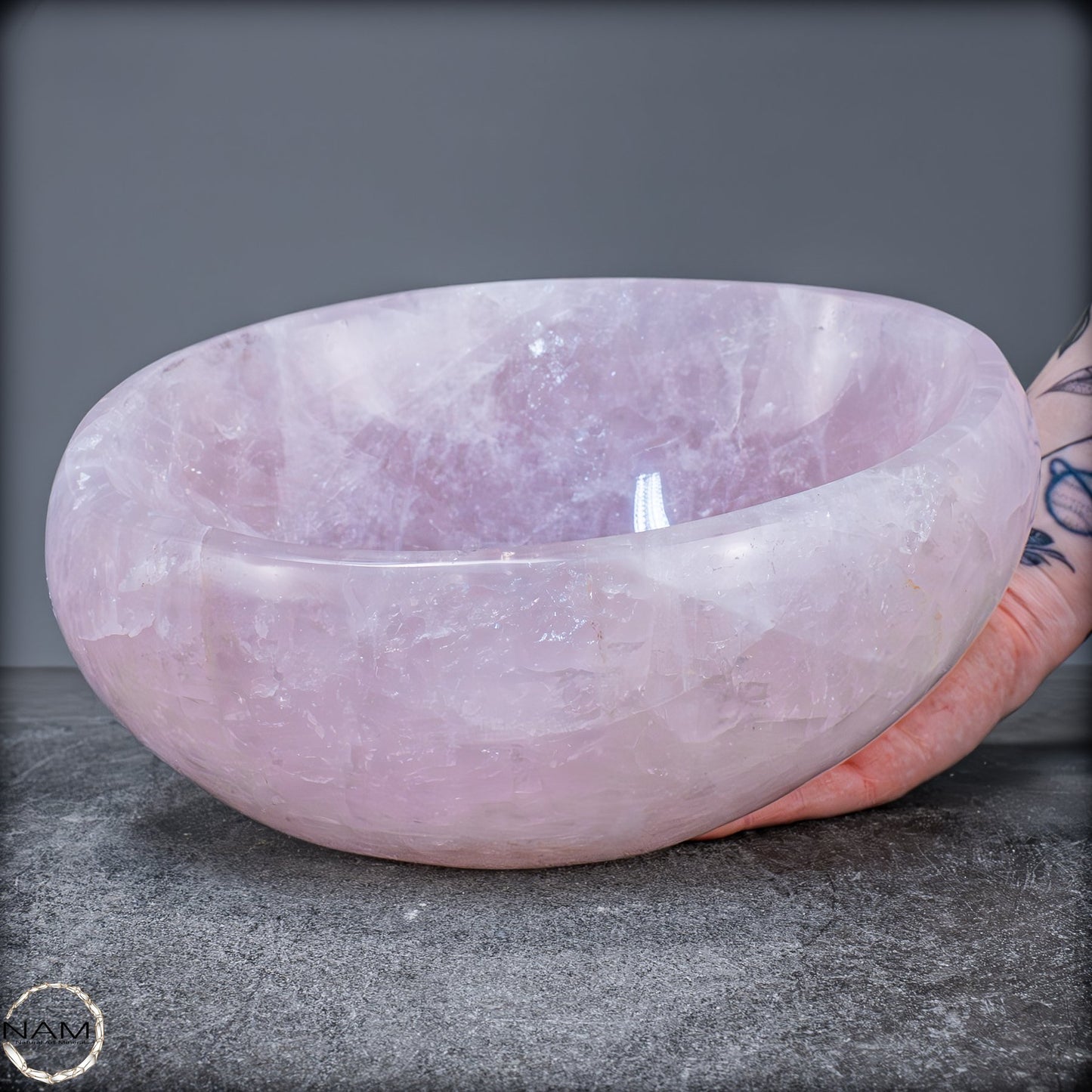 Natürliche Rosenquarz Schale / Schüssel - 3483,31g