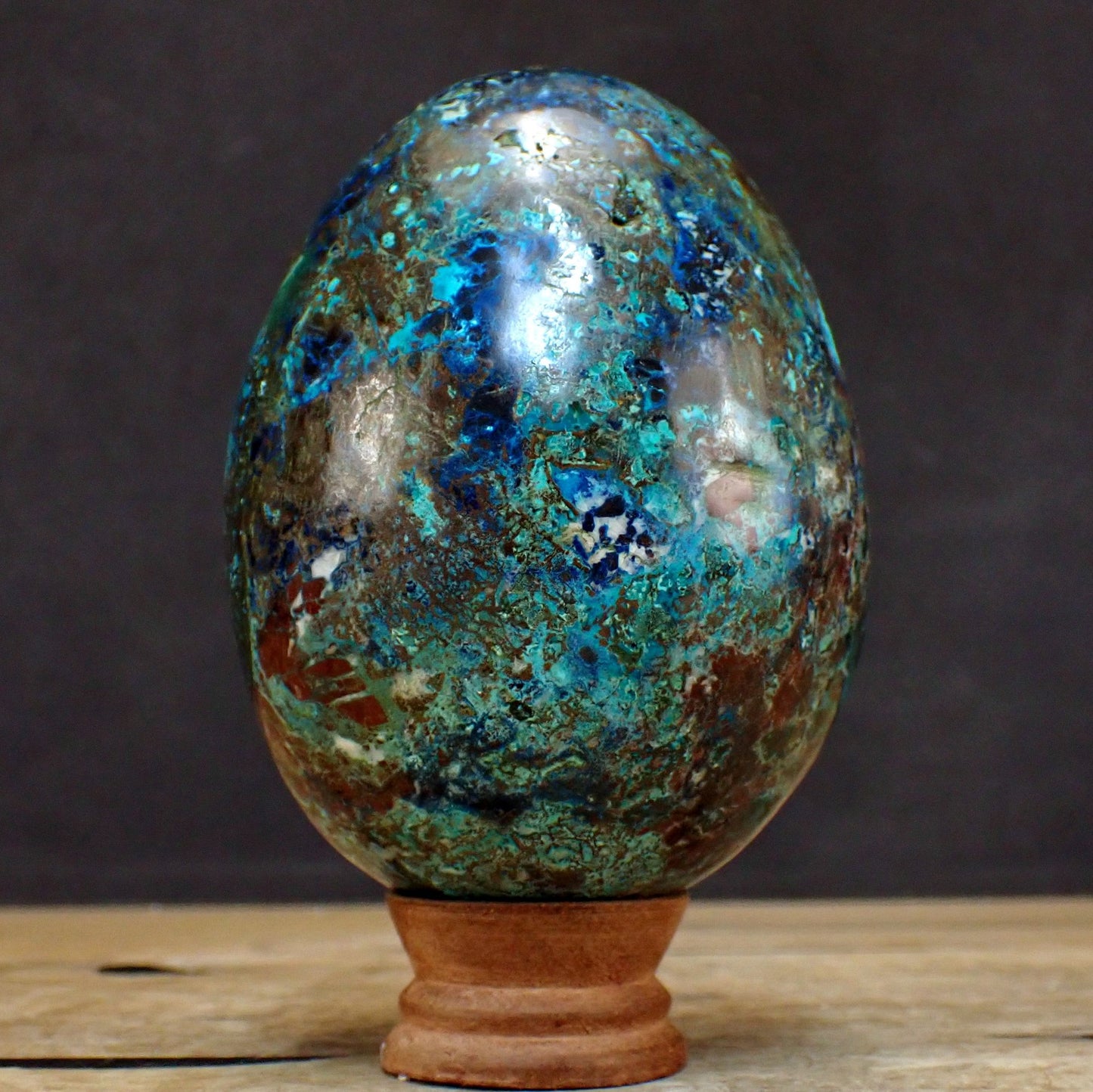 Azurit, Malachit & Chrysokoll Ei - 1518,88g - 140x100x100 mm