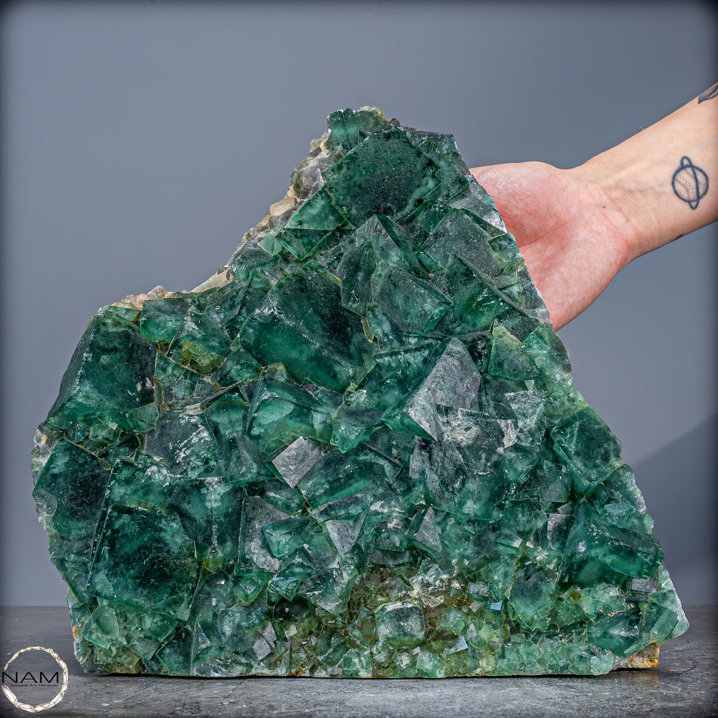 Natürliche Grüner Fluorit Kristalle auf Matrix - 8703,47g