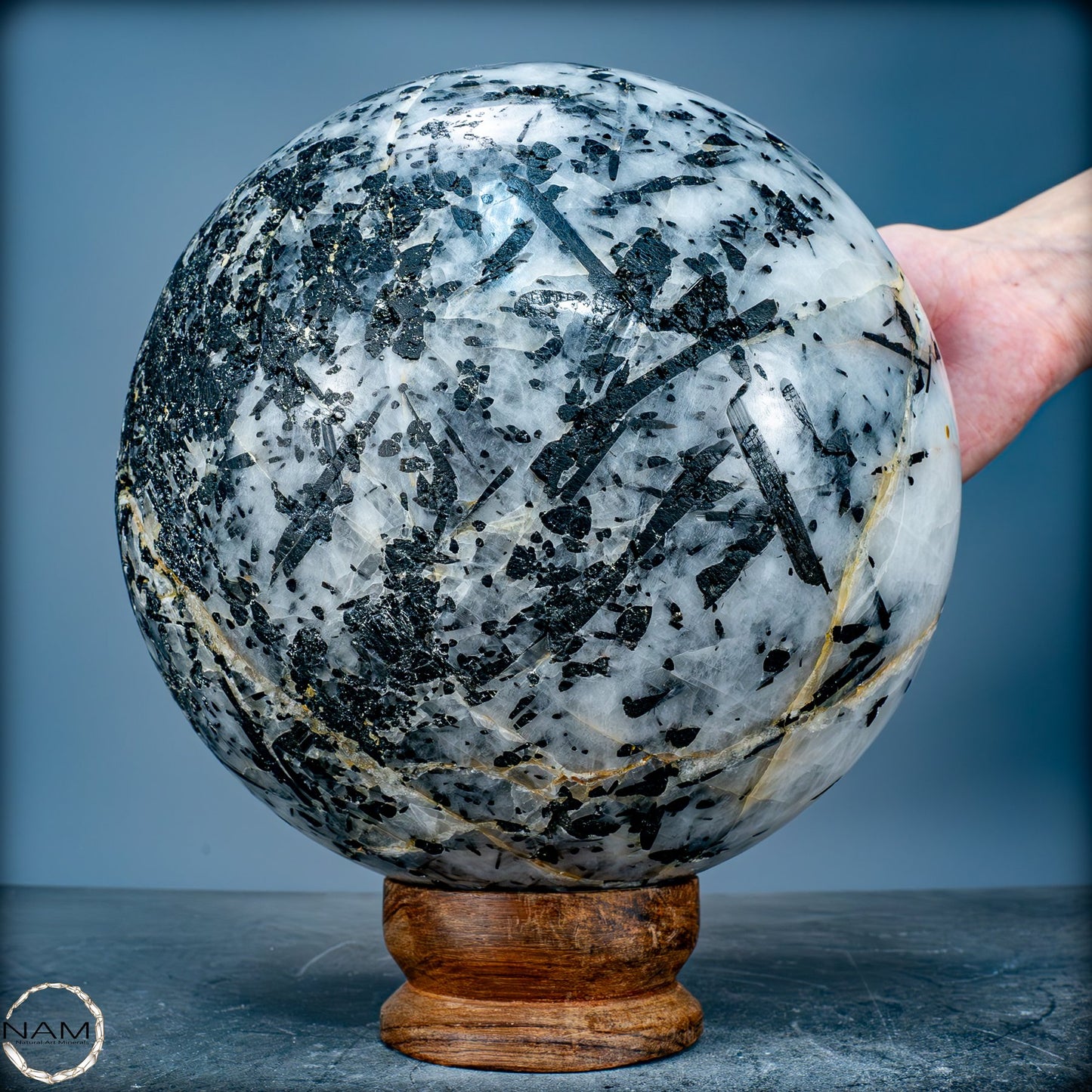 Natürliche Große Tourmalin & Quarz-Kristall Kugel aus Brasilien - 11610,91g - 215mm