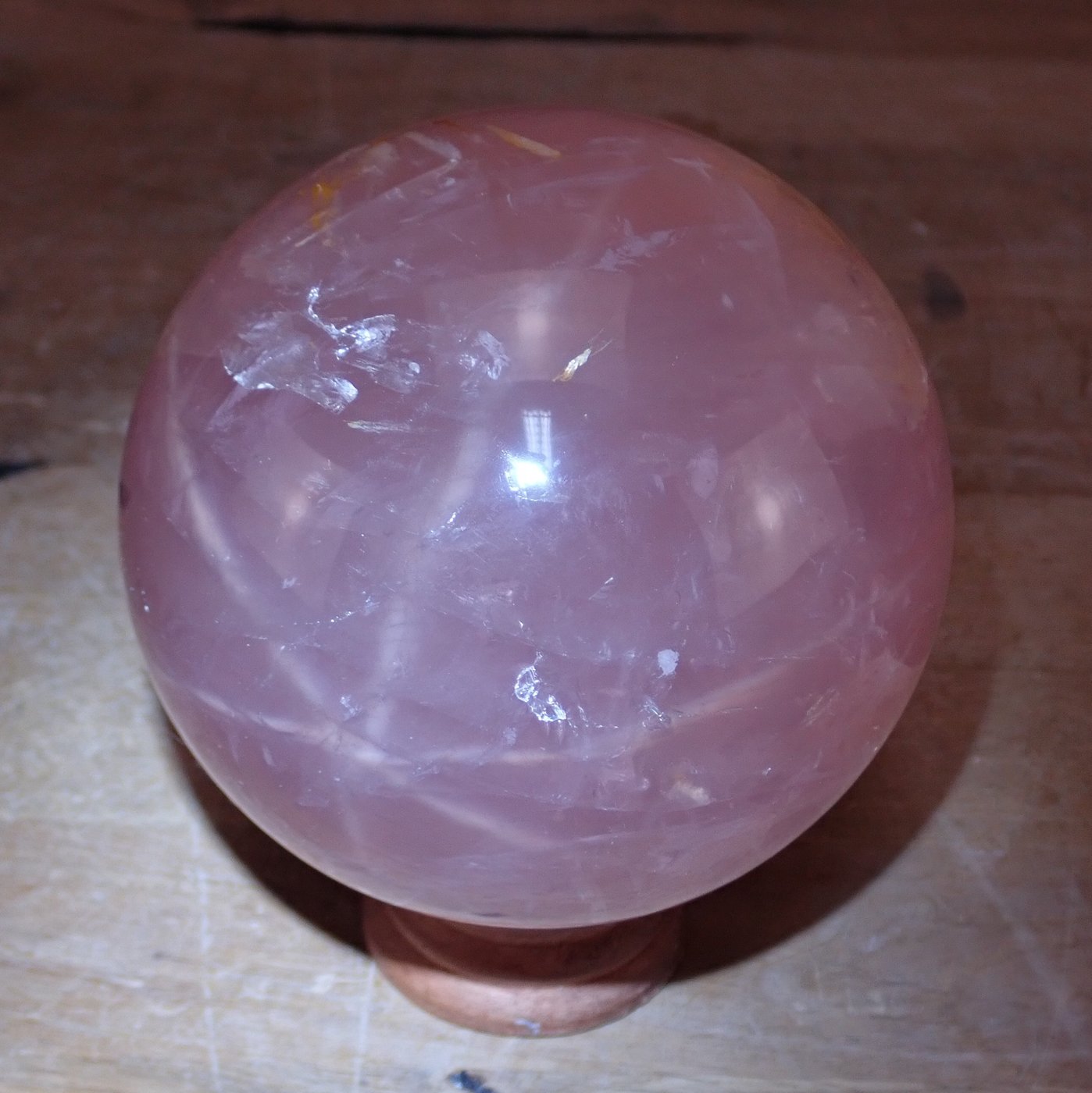 Stern - Rosenquarz Kugel aus Brasilien - 777,55g - 82,3mm