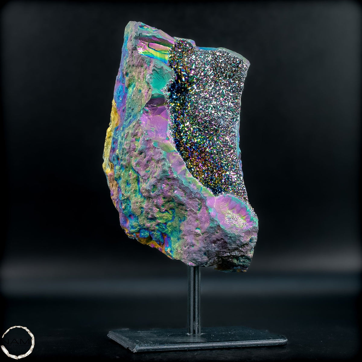Kristall-Aura-Amethyst auf Ständer –797,79g