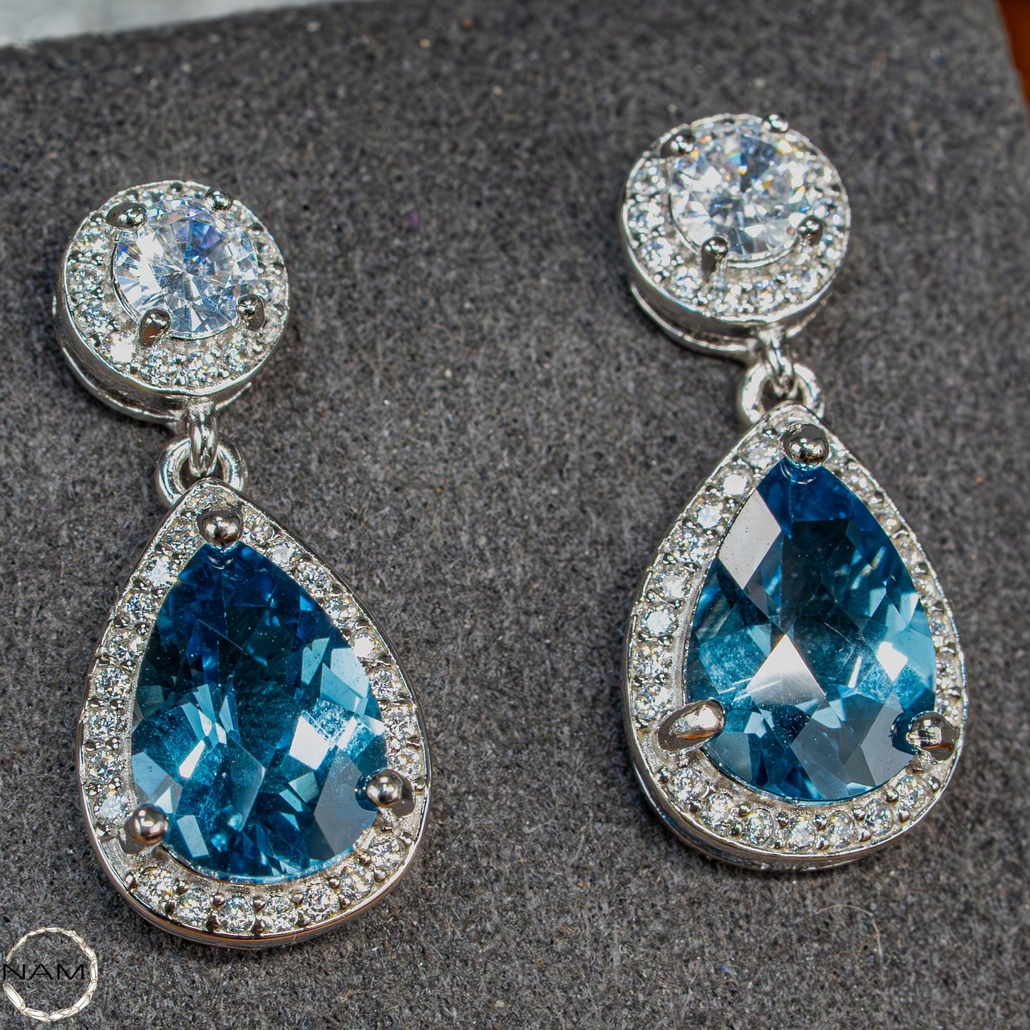 Eleganz in Blau – Aquamarin-Ohrringe Afghanistan - 22,2ct