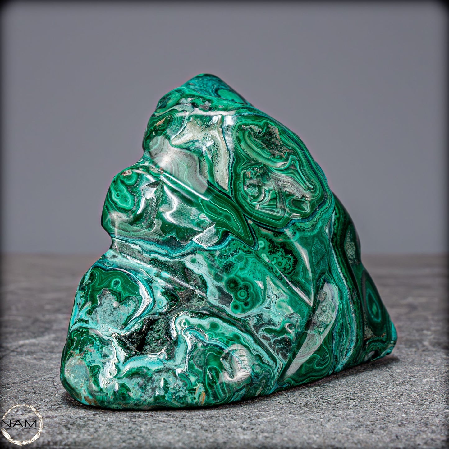 Natürliche Malachit und Chrysocolla Flamme, Kongo - 441,41g