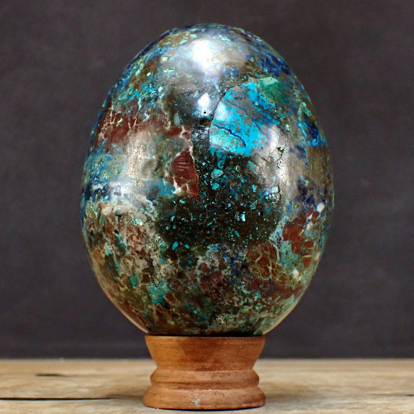Azurit, Malachit & Chrysokoll Ei - 1518,88g - 140x100x100 mm