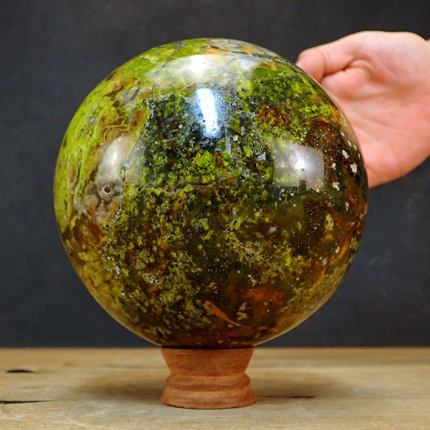 Große Grüne Opal Kugel - 3584,65g - 155mm