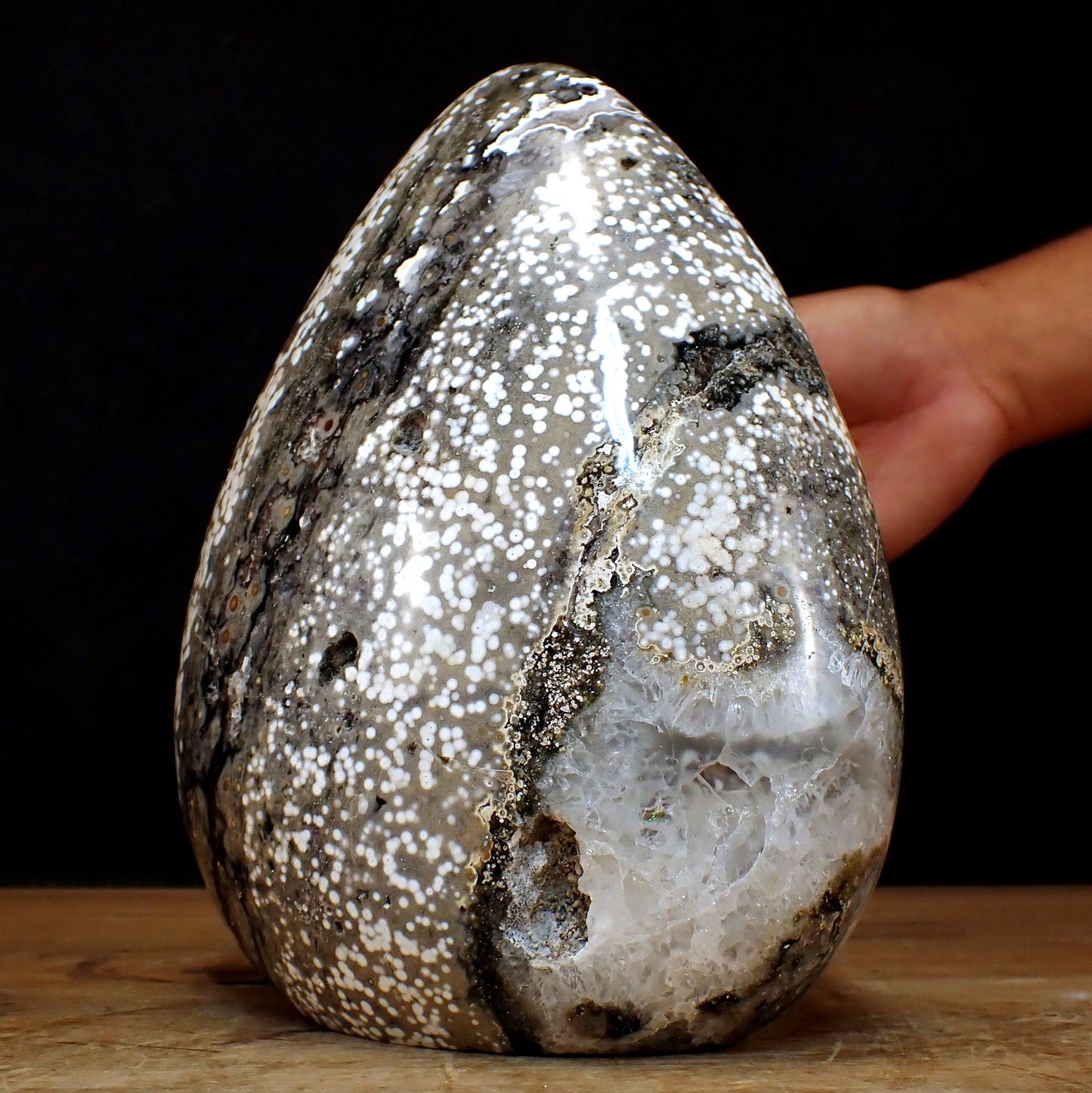 Große Ozean-Jaspis und Quartz Freiform mit Drusen - 4882,21g