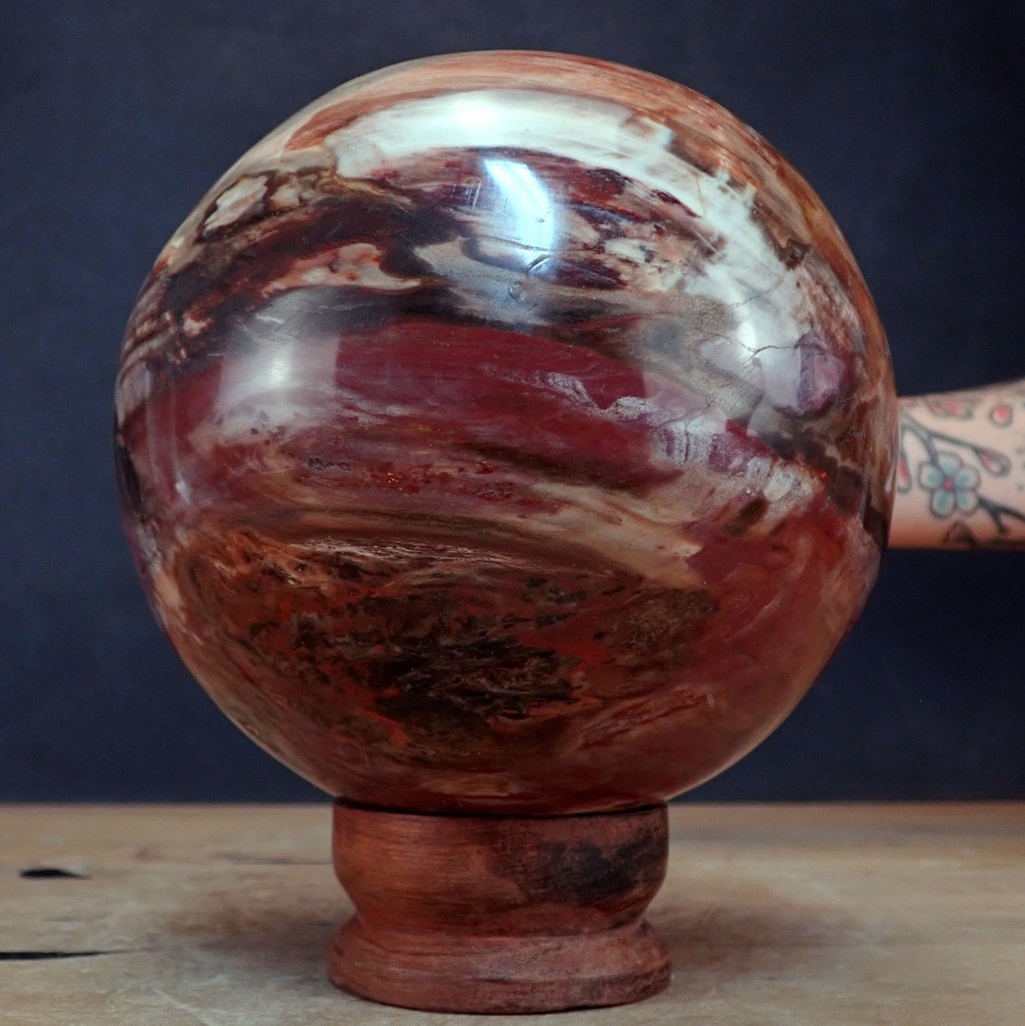 Große Kugel aus Versteinertem Holz - 7102,45g