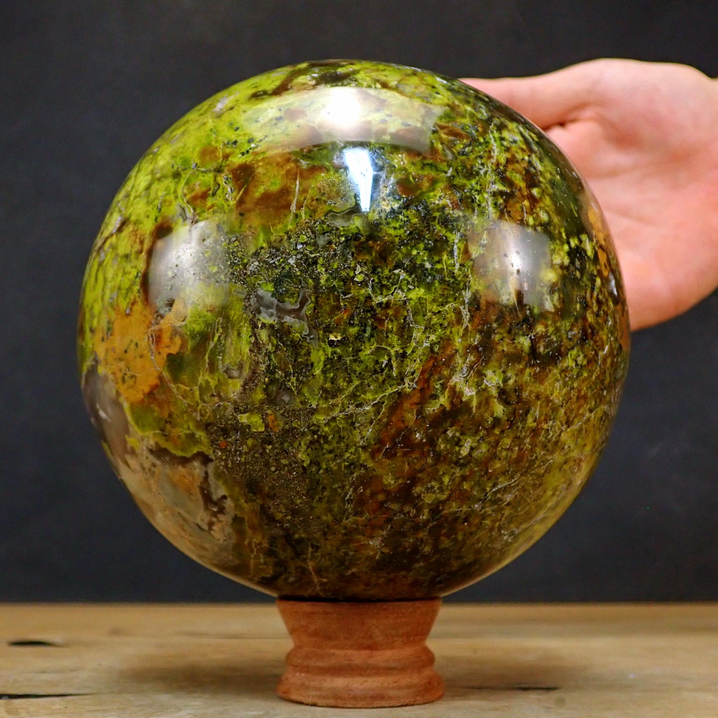 Große Grüne Opal Kugel - 3584,65g - 155mm