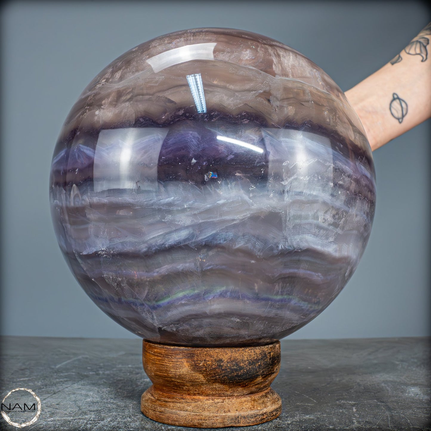 Natürliche Regenbogen-Fluorit Kristallkugel, China - 8886,54g - 185mm