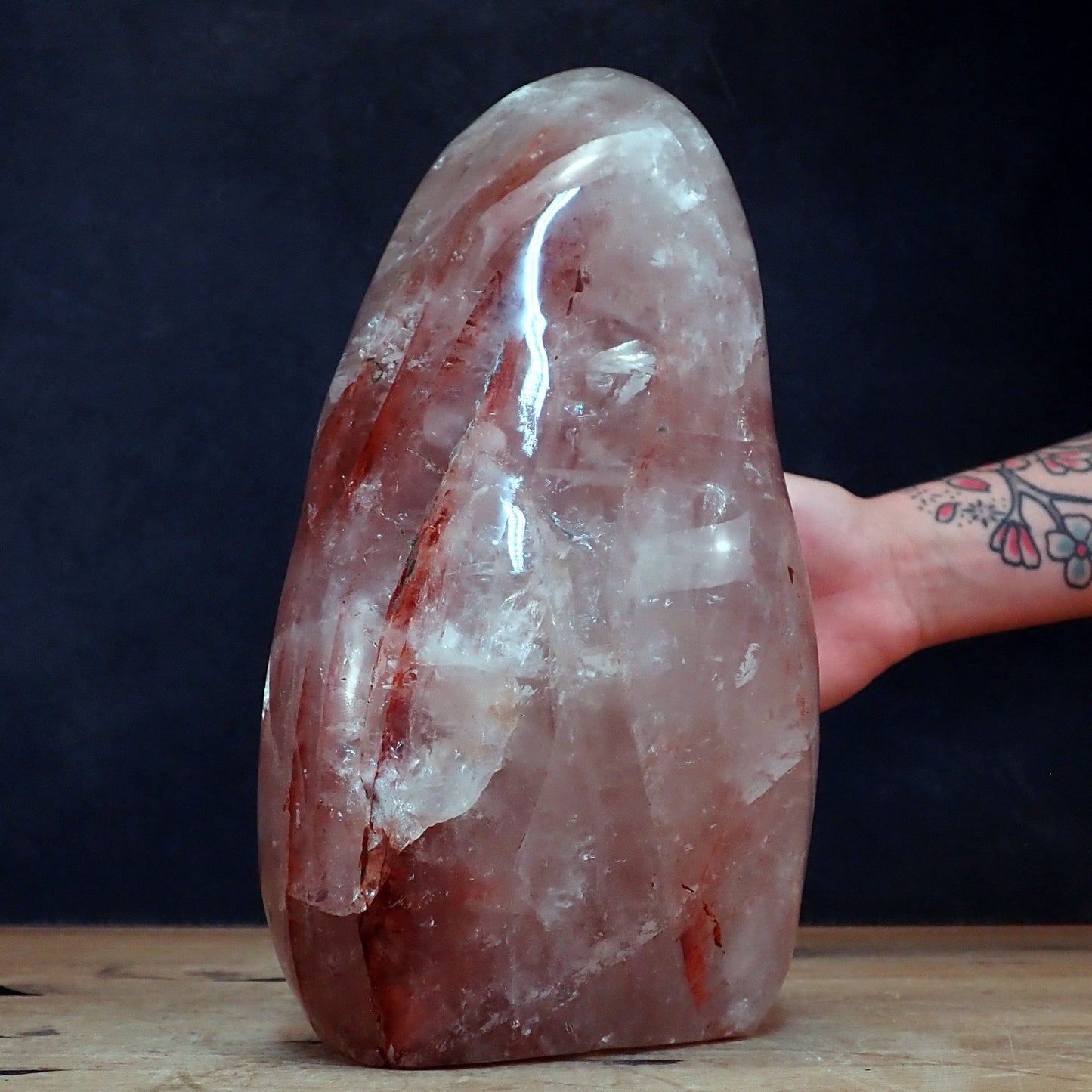 Große Feuerquarz Freiform - 4605.83 g - 245×125×100 mm