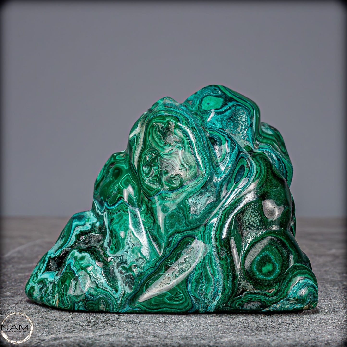 Natürliche Malachit und Chrysocolla Flamme, Kongo - 441,41g