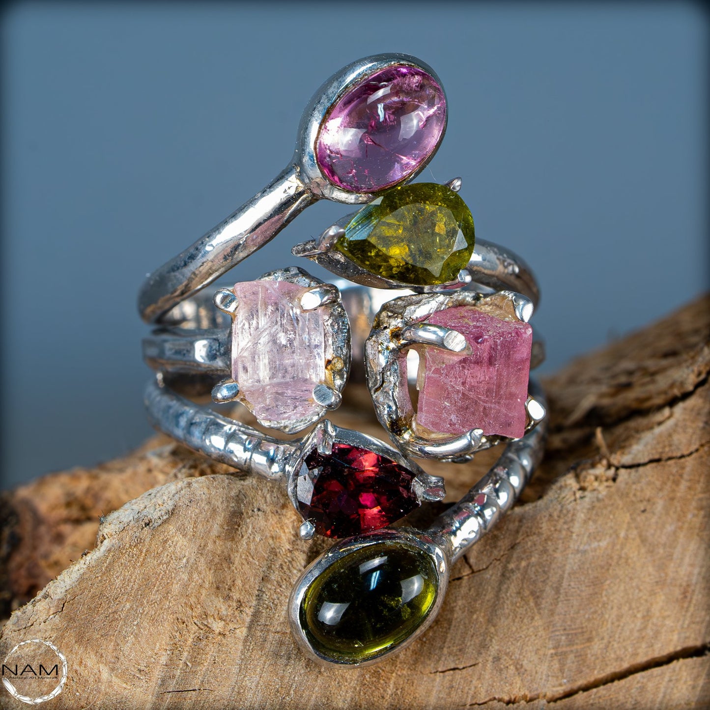 Natürlicher Turmalin Ring von höchster Qualität, 925 Silber - 38,5 ct