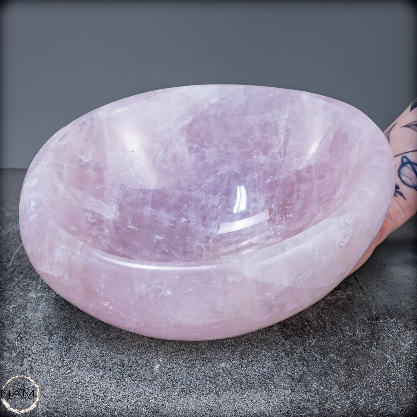 Natürliche Rosenquarz Schale / Schüssel - 3483,31g