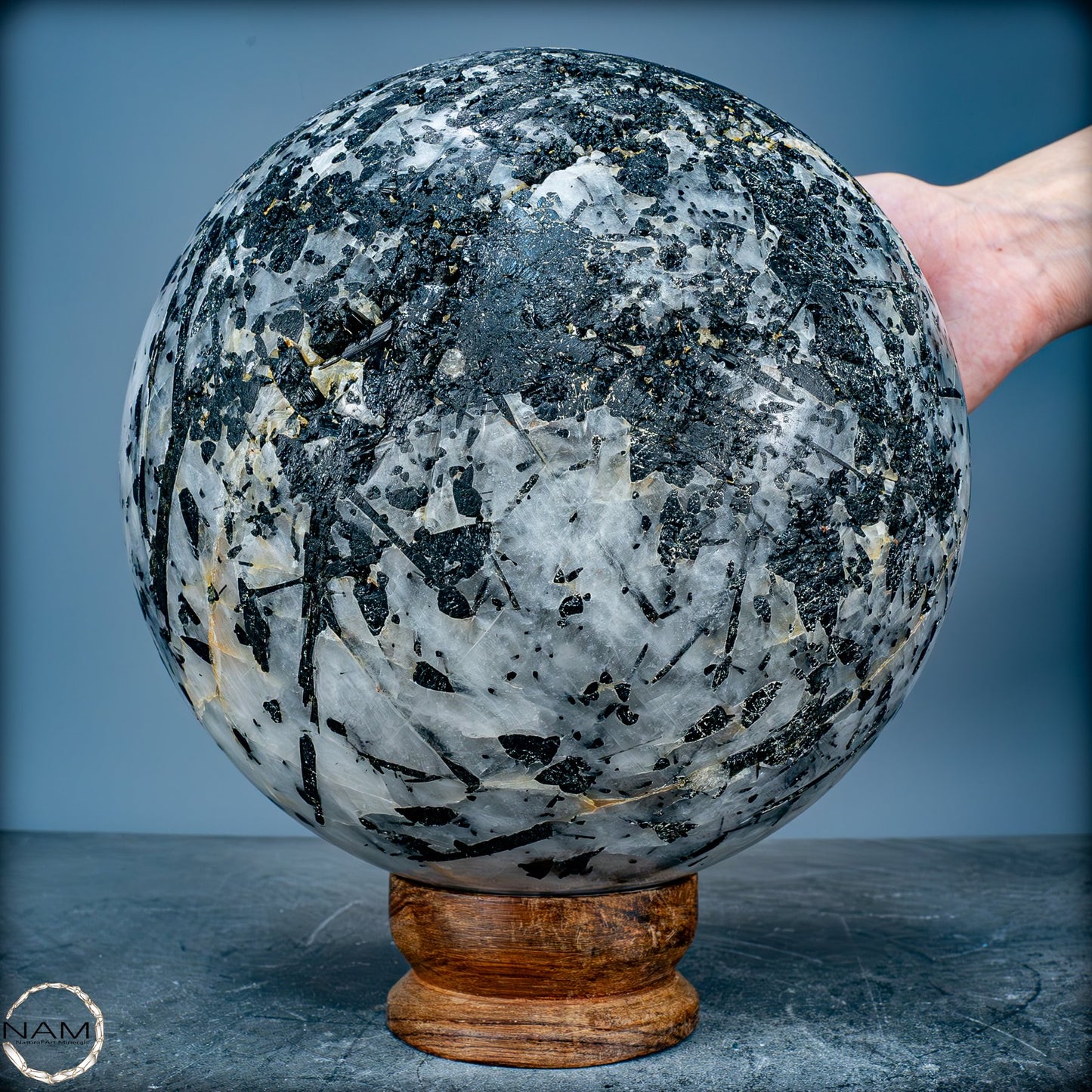 Natürliche Große Tourmalin & Quarz-Kristall Kugel aus Brasilien - 11610,91g - 215mm