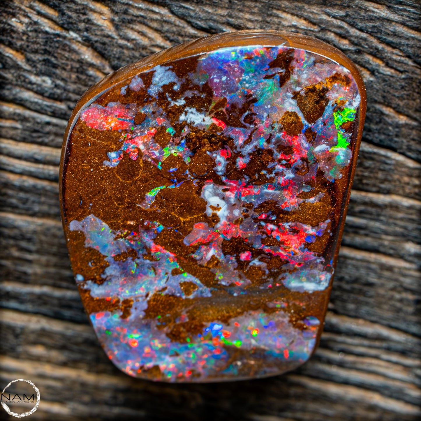 Natürlicher Boulder Opal aus Australien Edelsteinqualität Poliert - 4,973g