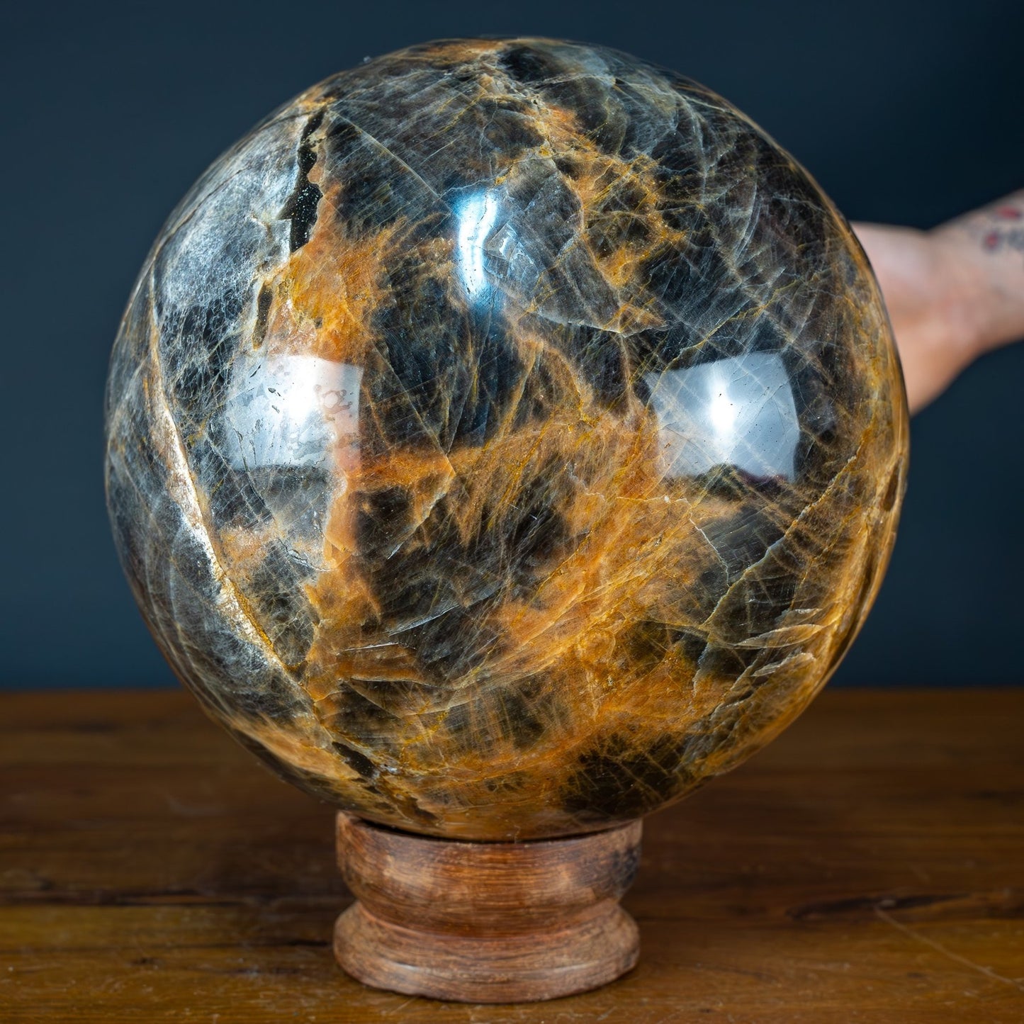 Natürliche Funkelnde Mondstein Kristall-Kugel - 9224,91g - 205mm