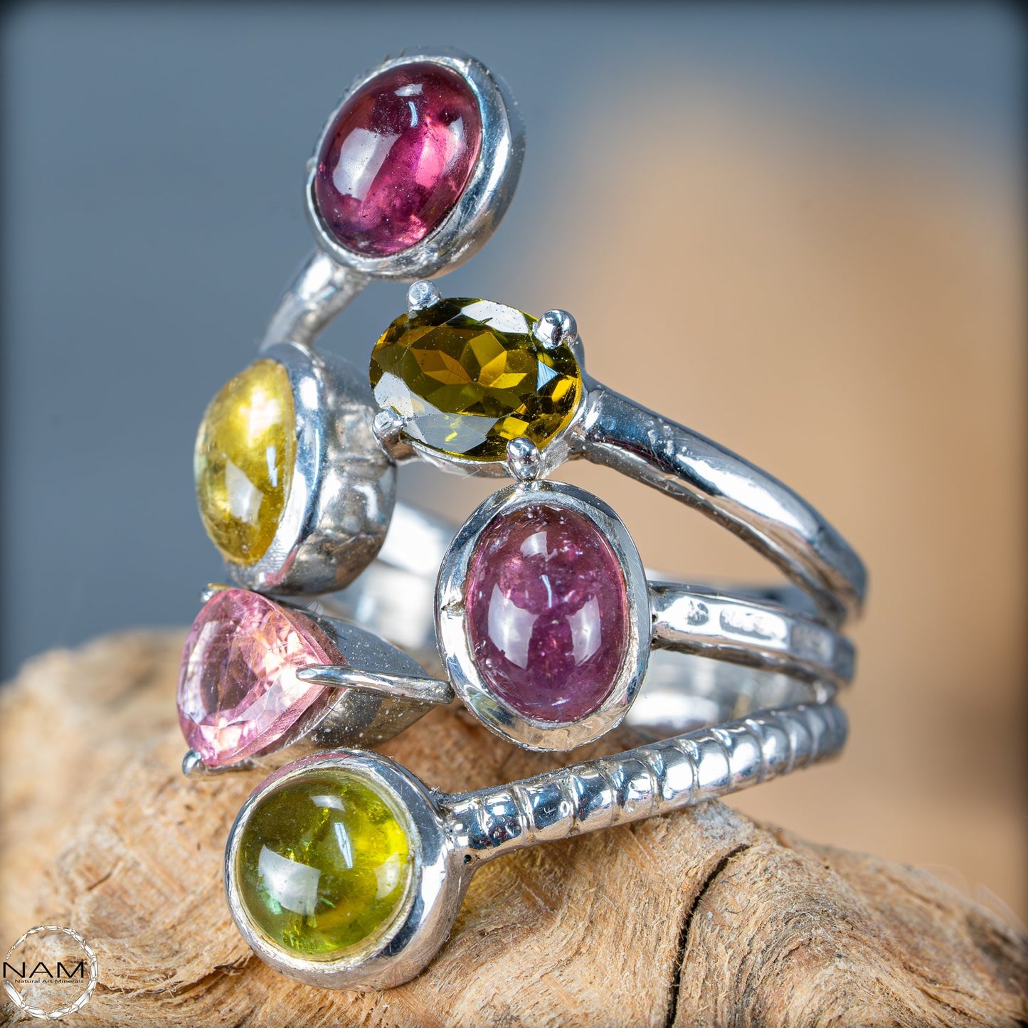 Natürlicher Turmalin Ring von höchster Qualität, 925 Silber - 7,62g - 38,1ct