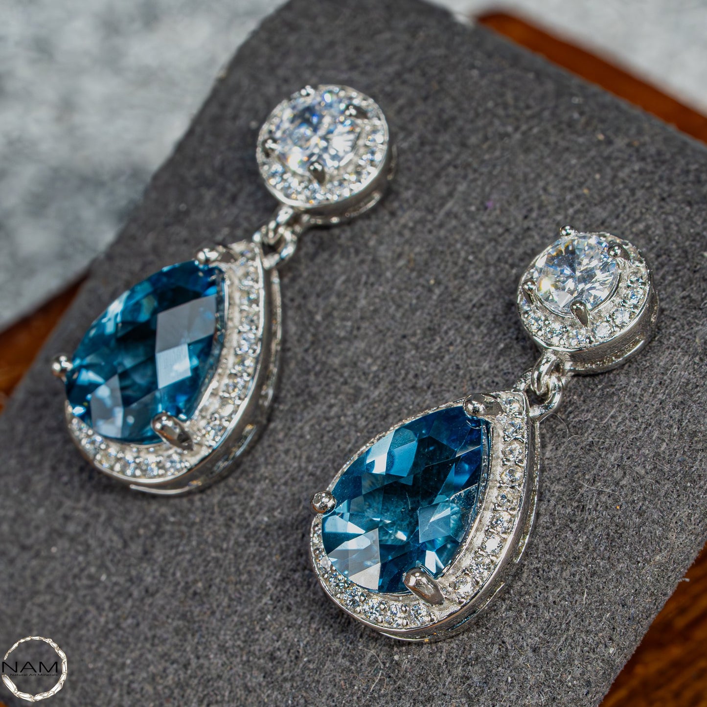 Eleganz in Blau – Aquamarin-Ohrringe Afghanistan - 22,2ct