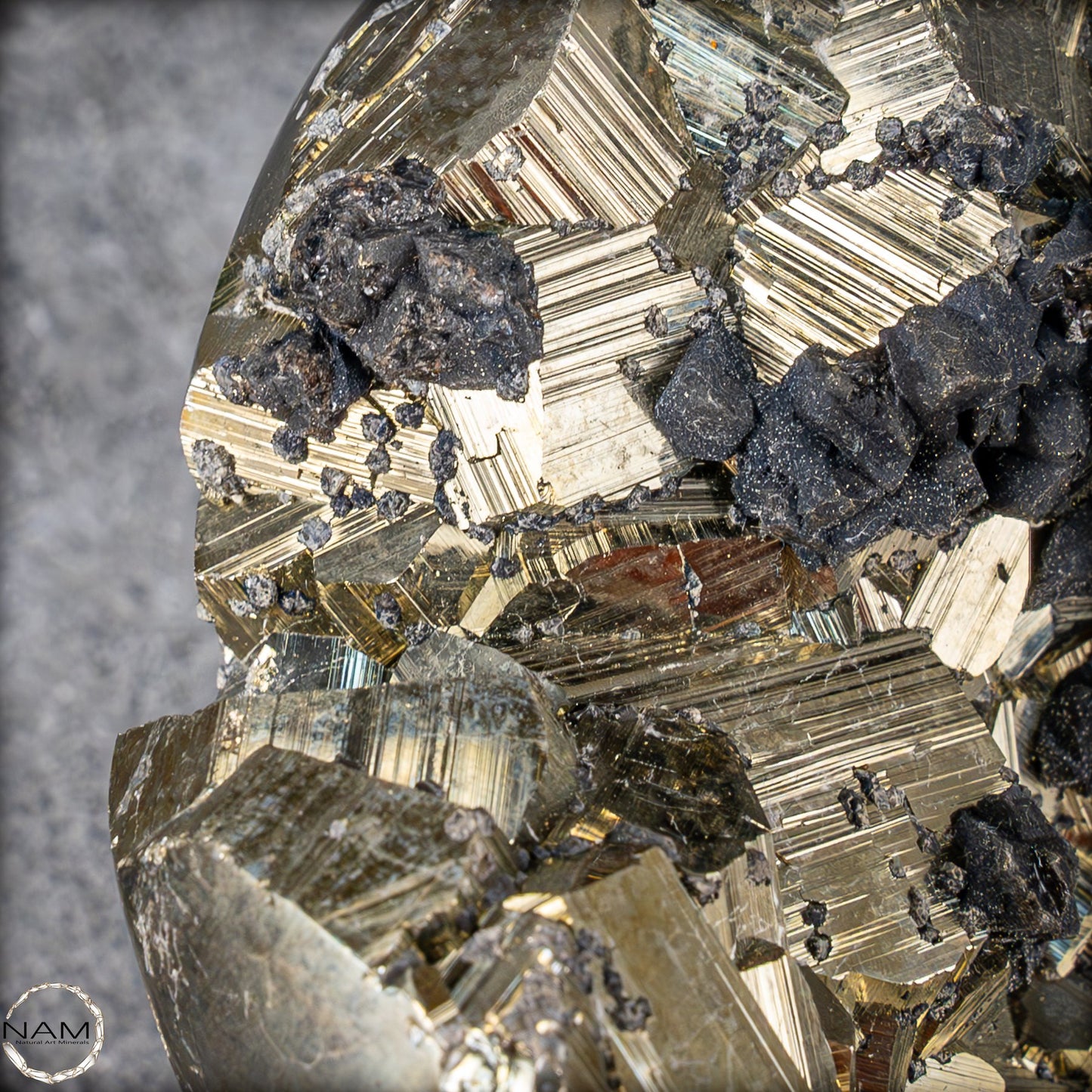 Natürliches Pyrit, Quarz und Galena Kristall Herz/Druse - 1458,83g