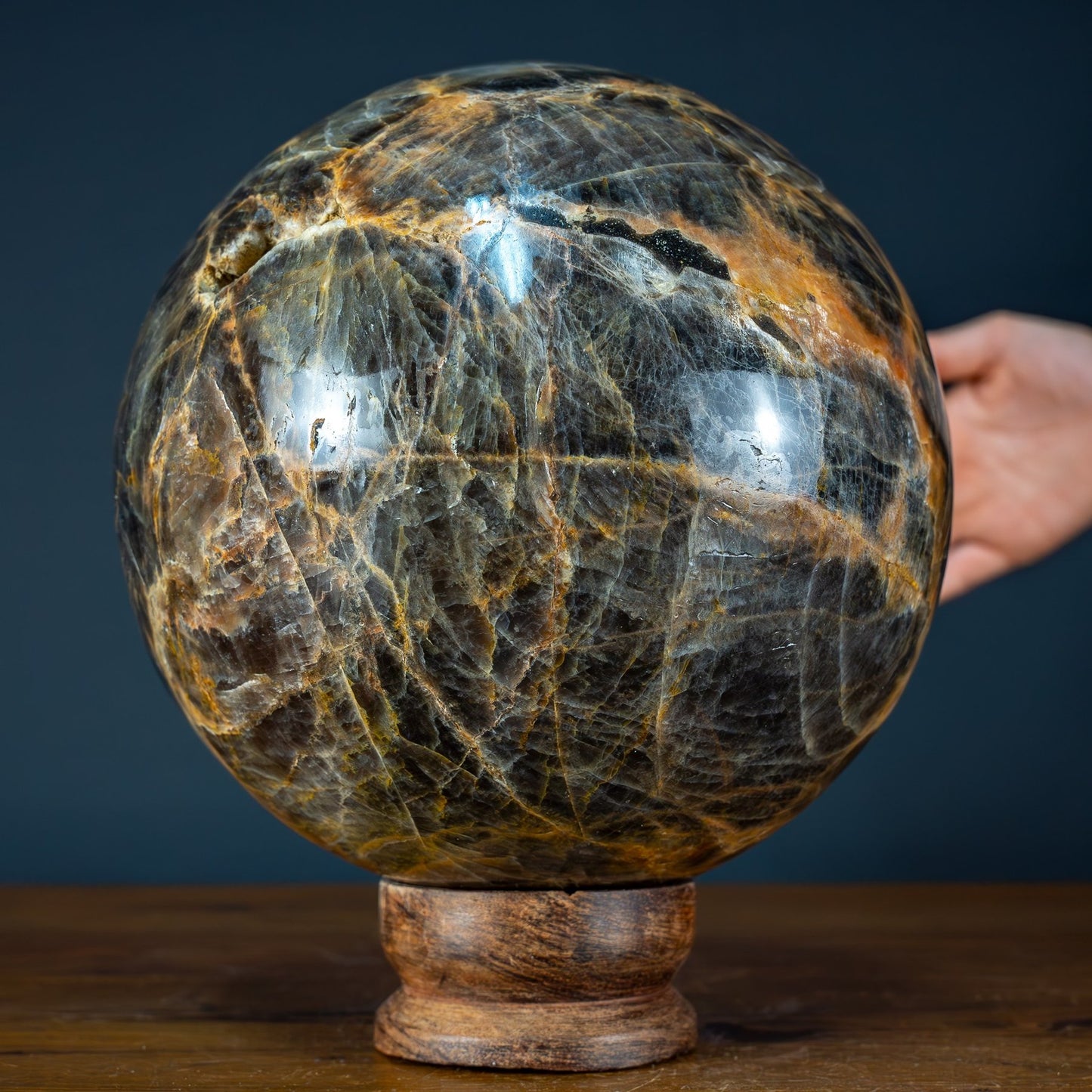 Natürliche Funkelnde Mondstein Kristall-Kugel - 9224,91g - 205mm