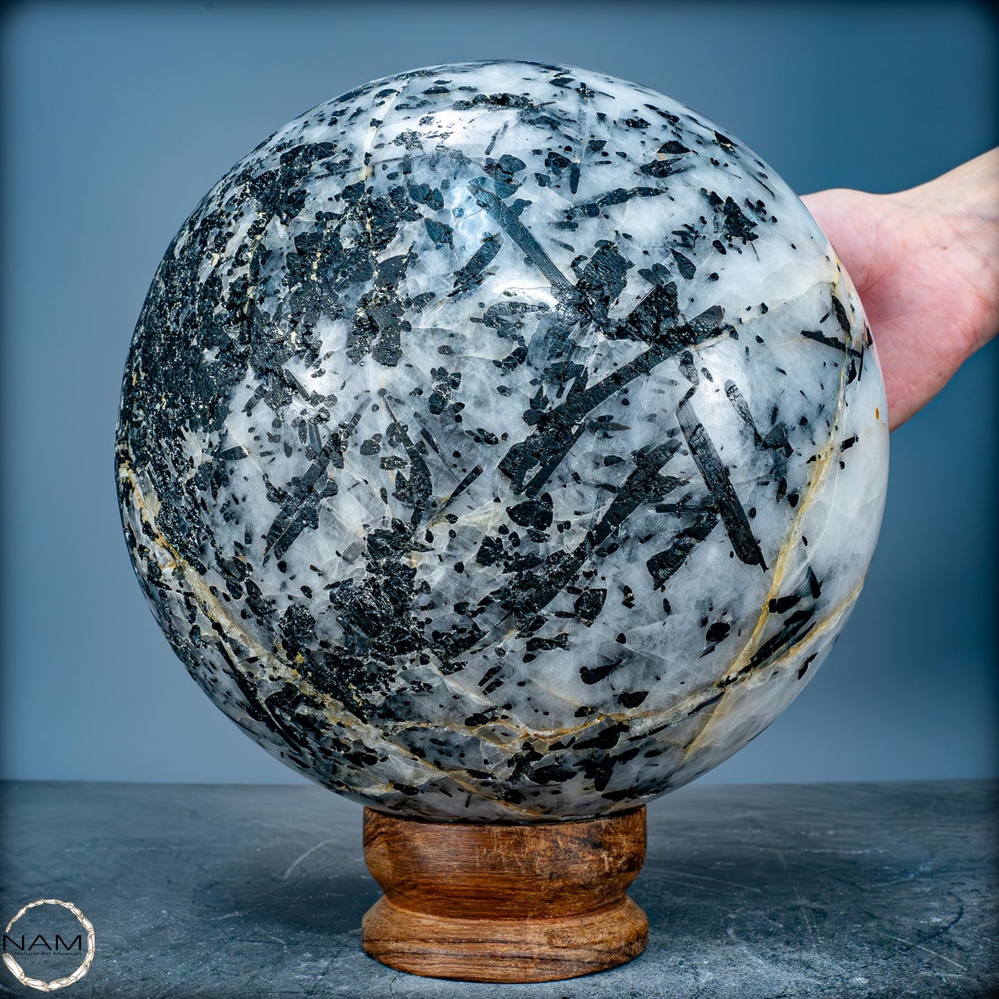 Natürliche Große Tourmalin & Quarz-Kristall Kugel aus Brasilien - 11610,91g - 215mm