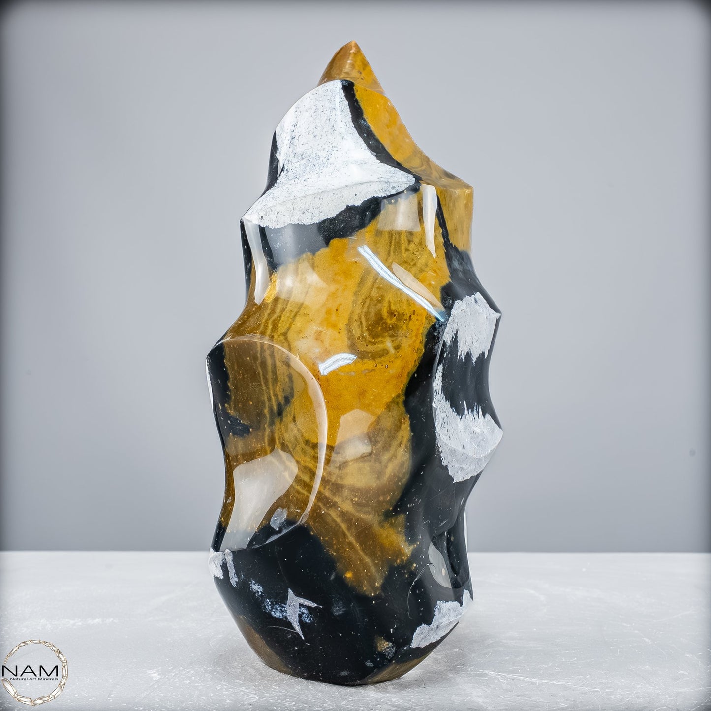 Natürliche Jaspis-Chalcedon Kristallflamme - 2537,18g
