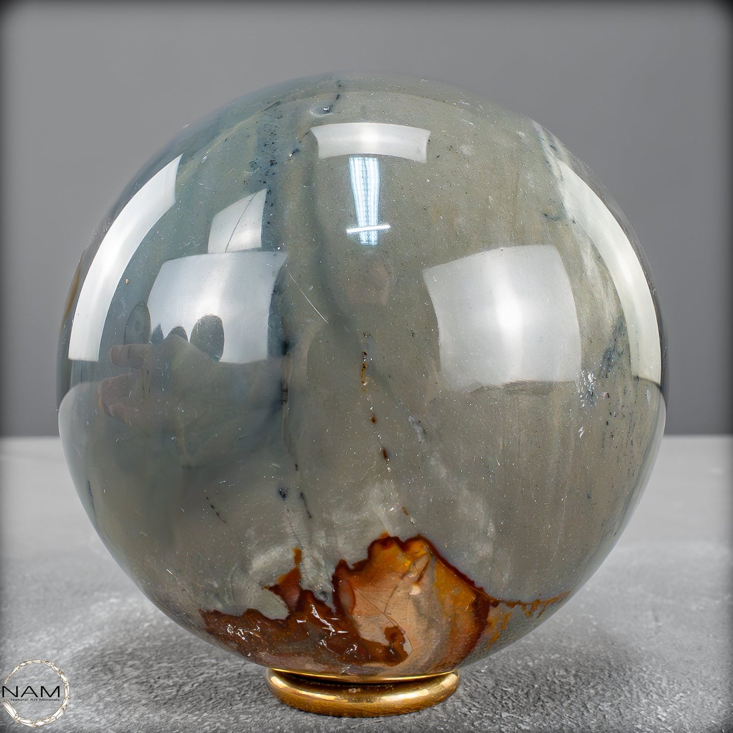 Natürliche Polychrome Jaspis Kristall-Kugel -849,98g
