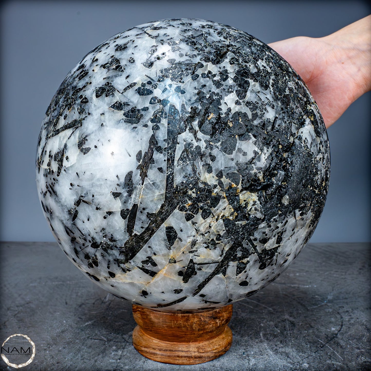 Natürliche Große Tourmalin & Quarz-Kristall Kugel aus Brasilien - 11610,91g - 215mm