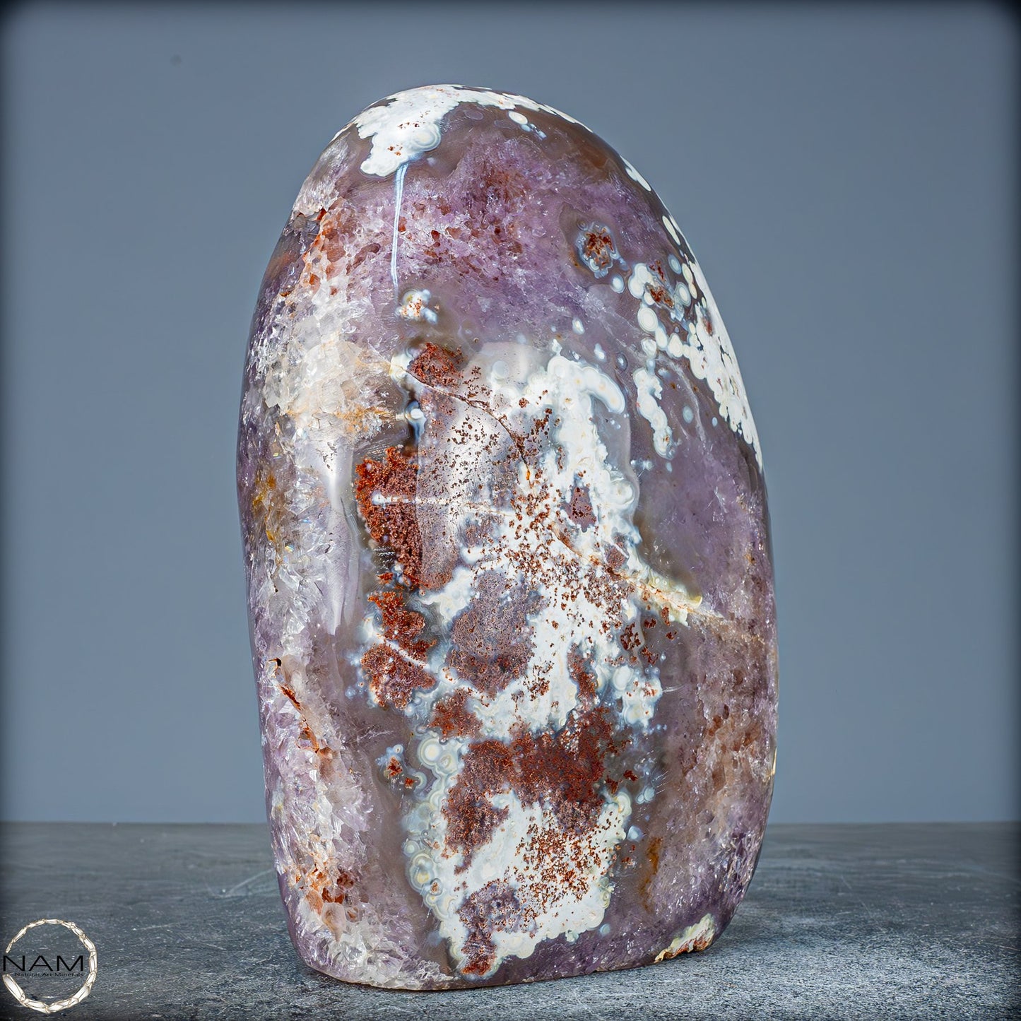 Natürliche Ozean-Jaspis Kristall-Freiform mit Amethyst - 2648,44g