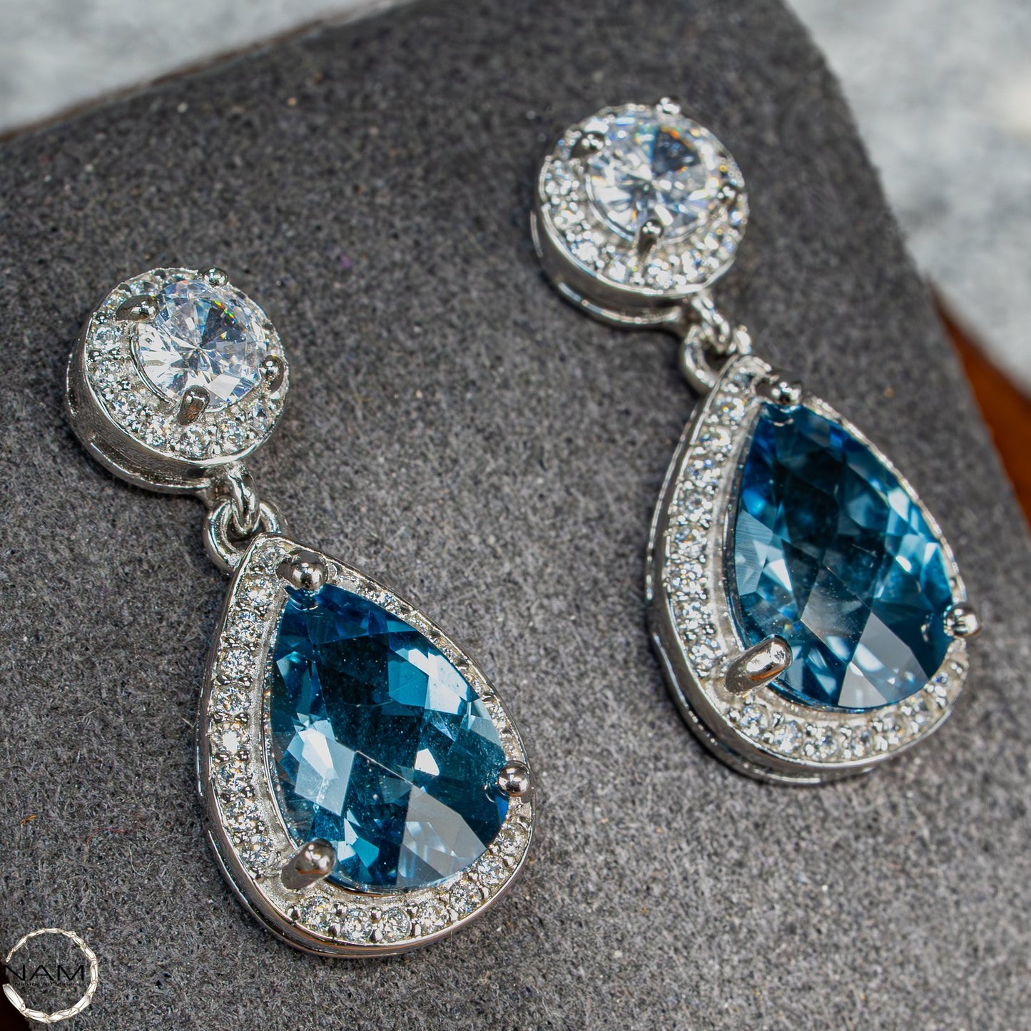 Eleganz in Blau – Aquamarin-Ohrringe Afghanistan - 22,2ct