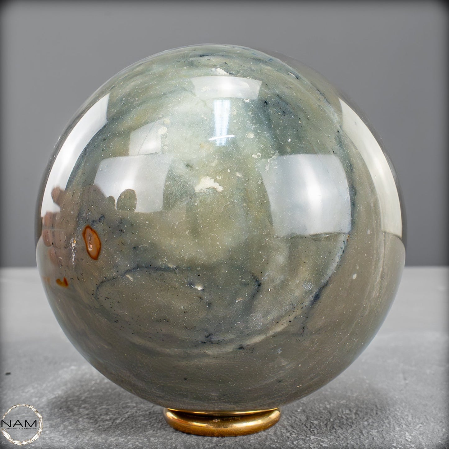 Natürliche Polychrome Jaspis Kristall-Kugel -849,98g