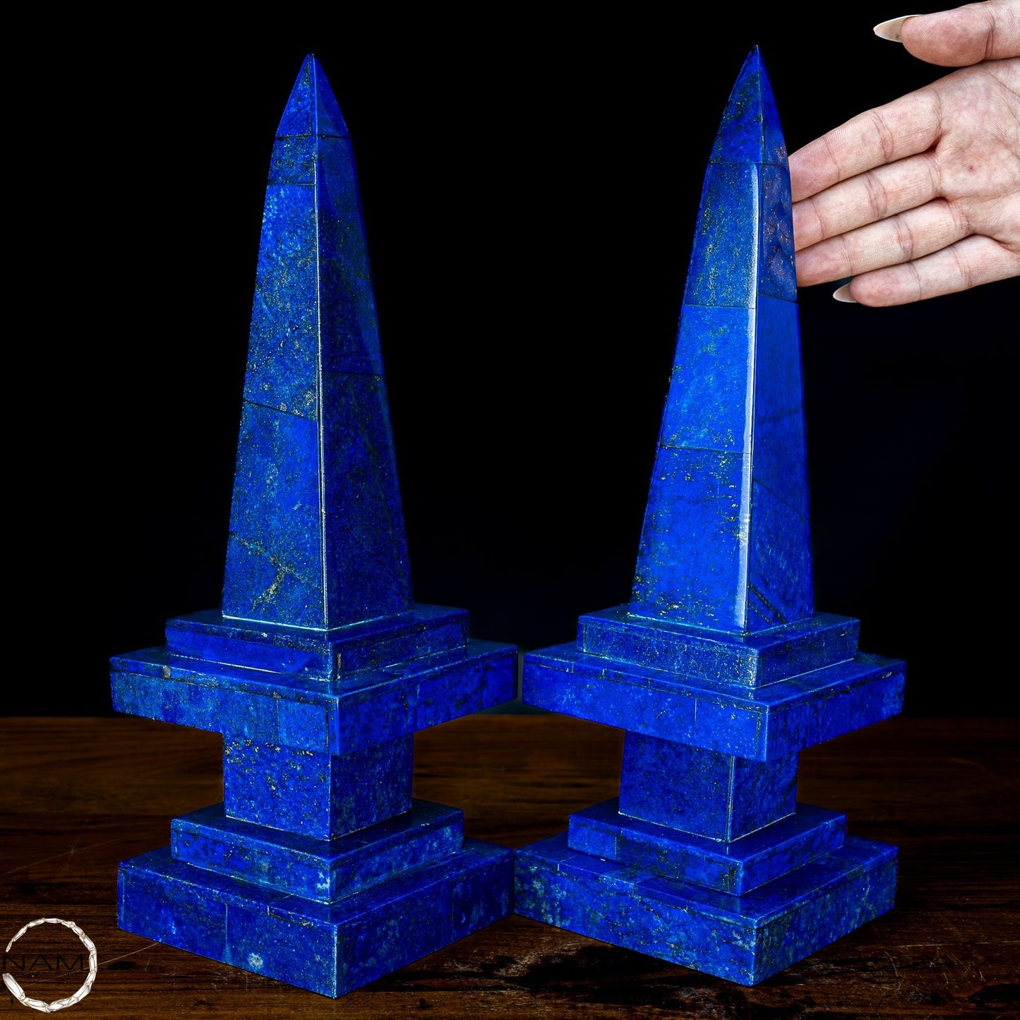 Natürliches Paar Lapislazuli Obelisken von Höchster Qualität - 4050,26g