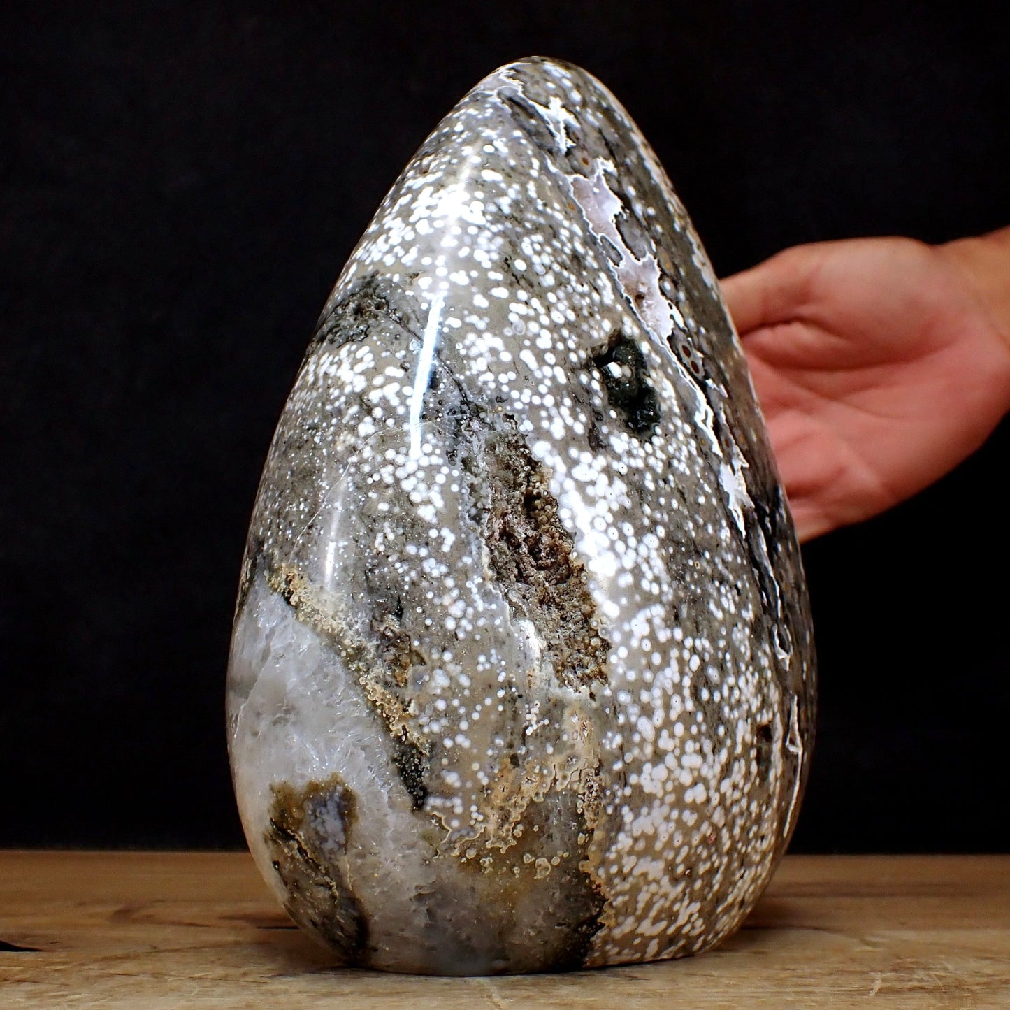 Große Ozean-Jaspis und Quartz Freiform mit Drusen - 4882,21g