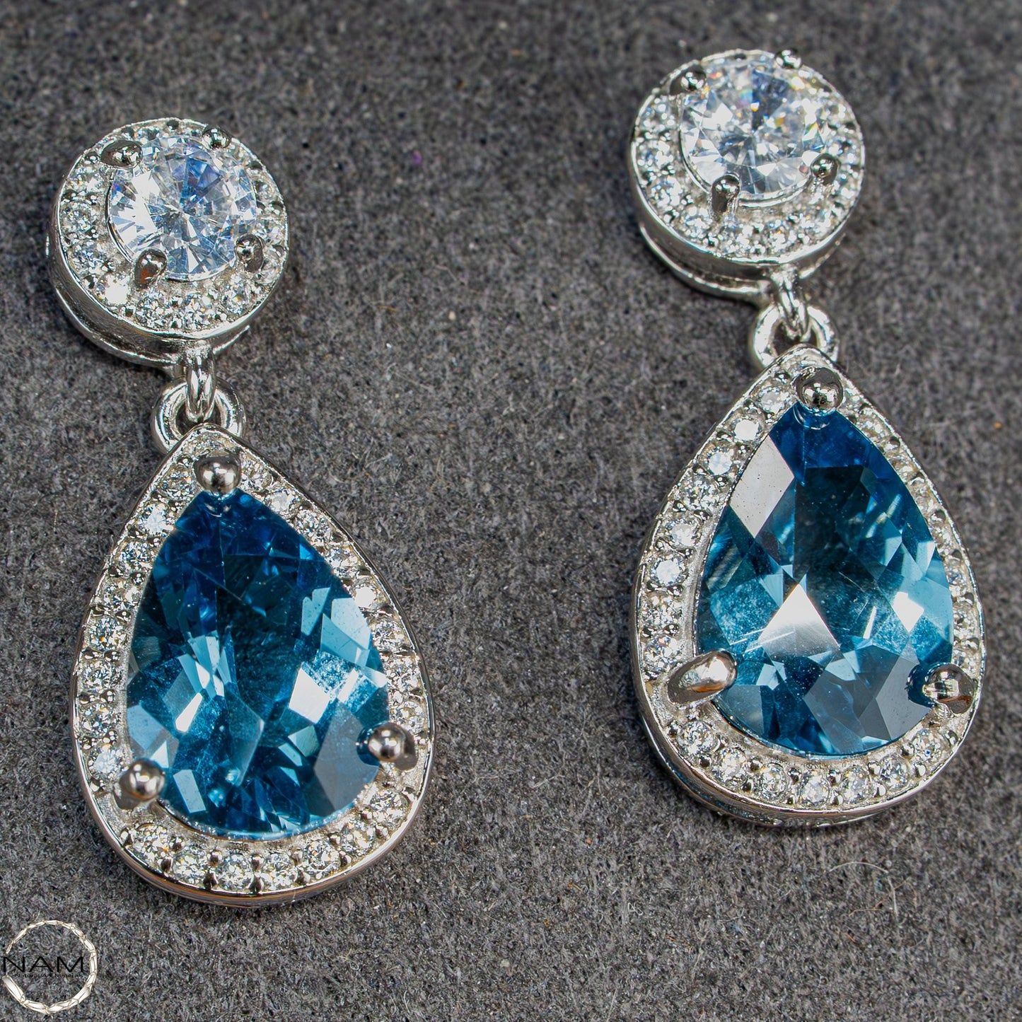 Eleganz in Blau – Aquamarin-Ohrringe Afghanistan - 22,2ct