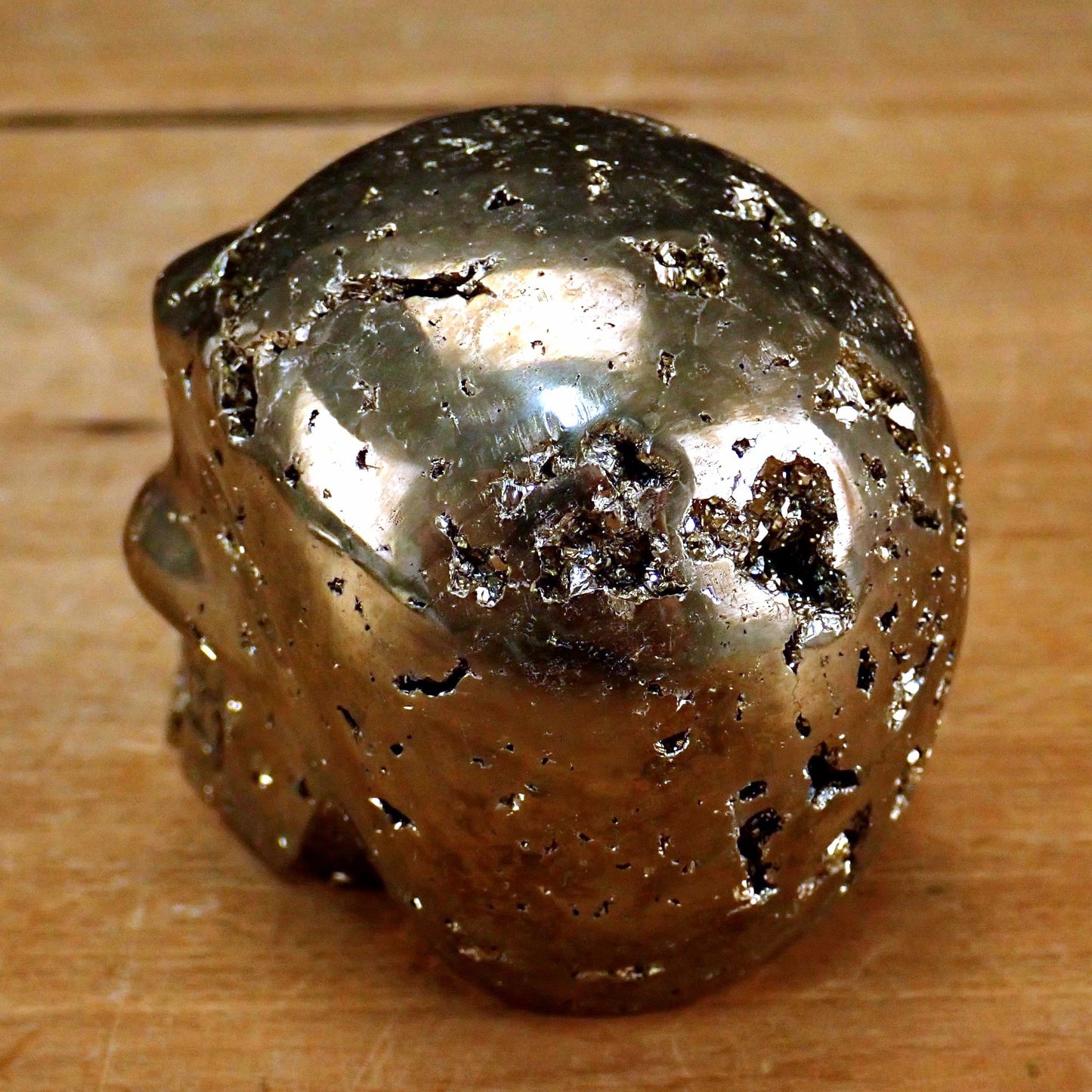 Pyrit Schädel/Totenkopf Skulptur - 704,48g