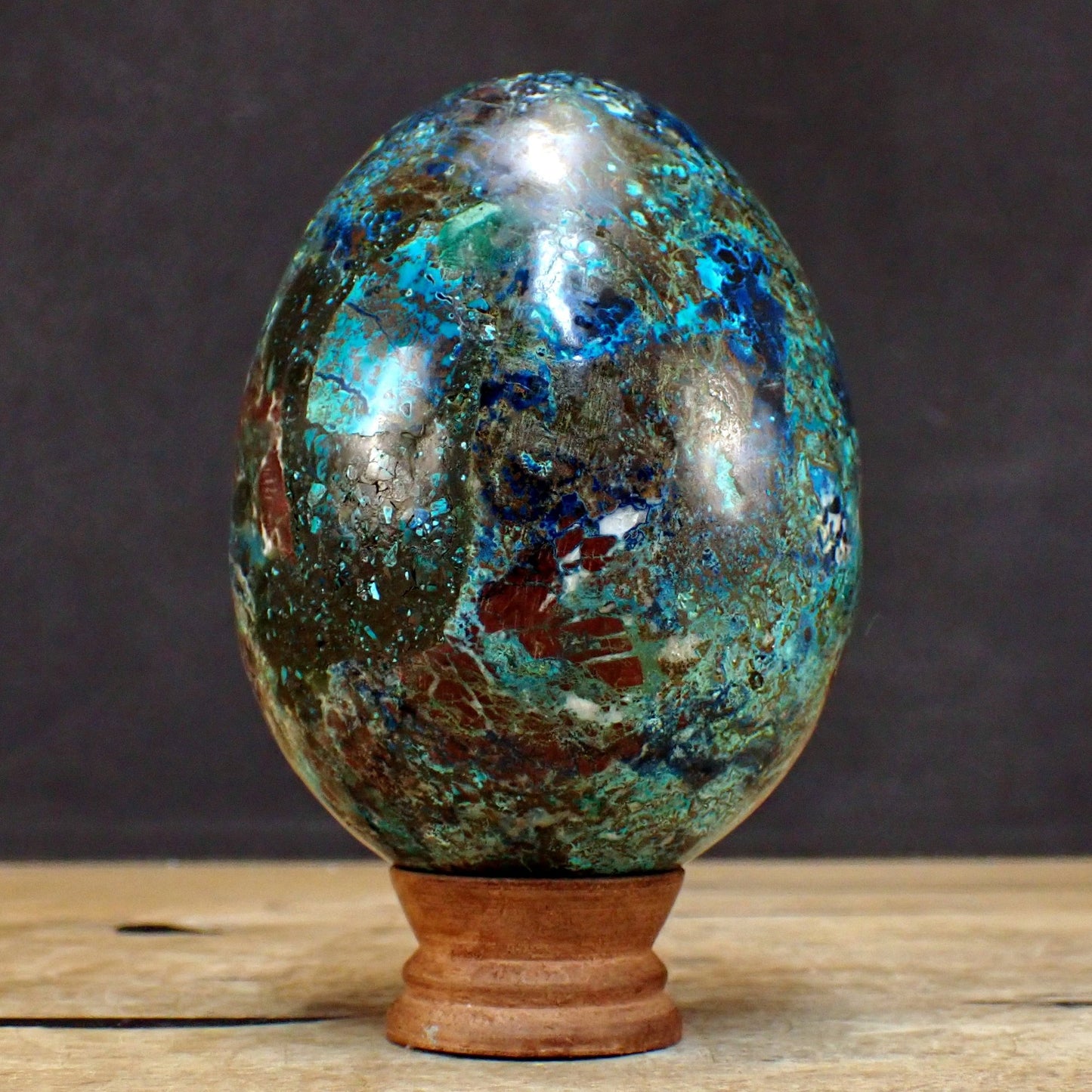 Azurit, Malachit & Chrysokoll Ei - 1518,88g - 140x100x100 mm