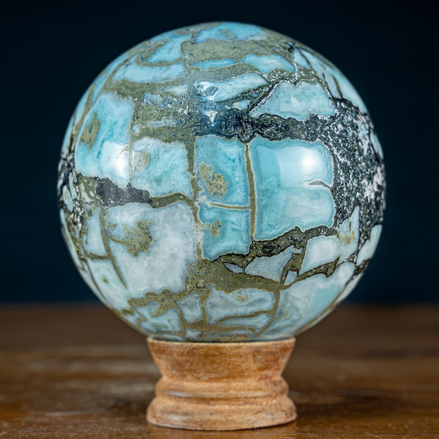 Natürliche Große Larimar Kugel - 1378,41g - 6892,05ct - 100,2mm