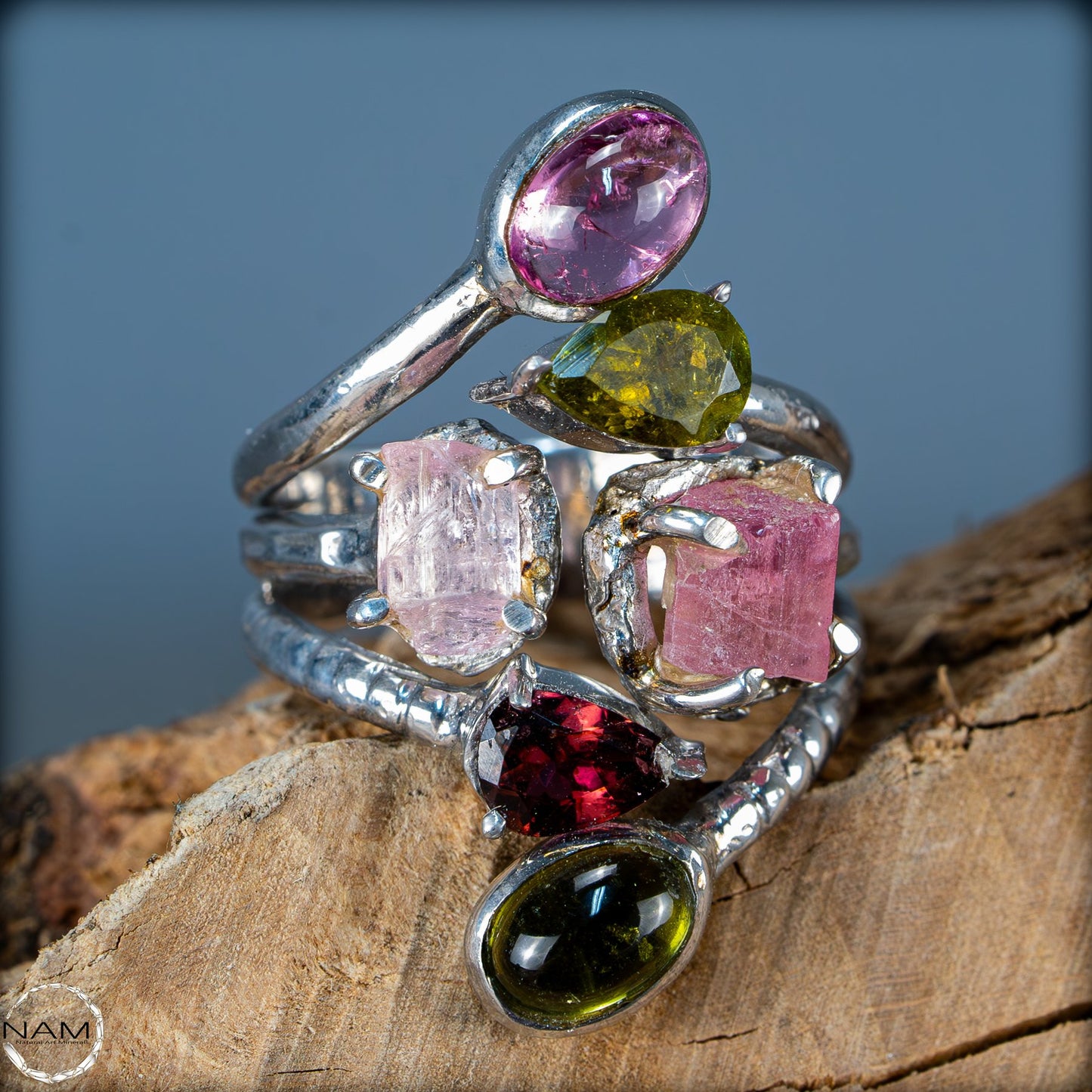 Natürlicher Turmalin Ring von höchster Qualität, 925 Silber - 38,5 ct