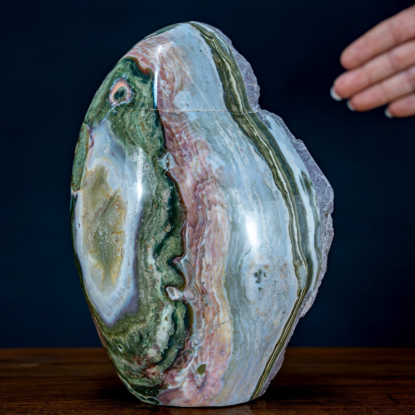 Natürliche Amethyst-Jaspis-Achat Kristall Freiform/Druse - 2309,76g