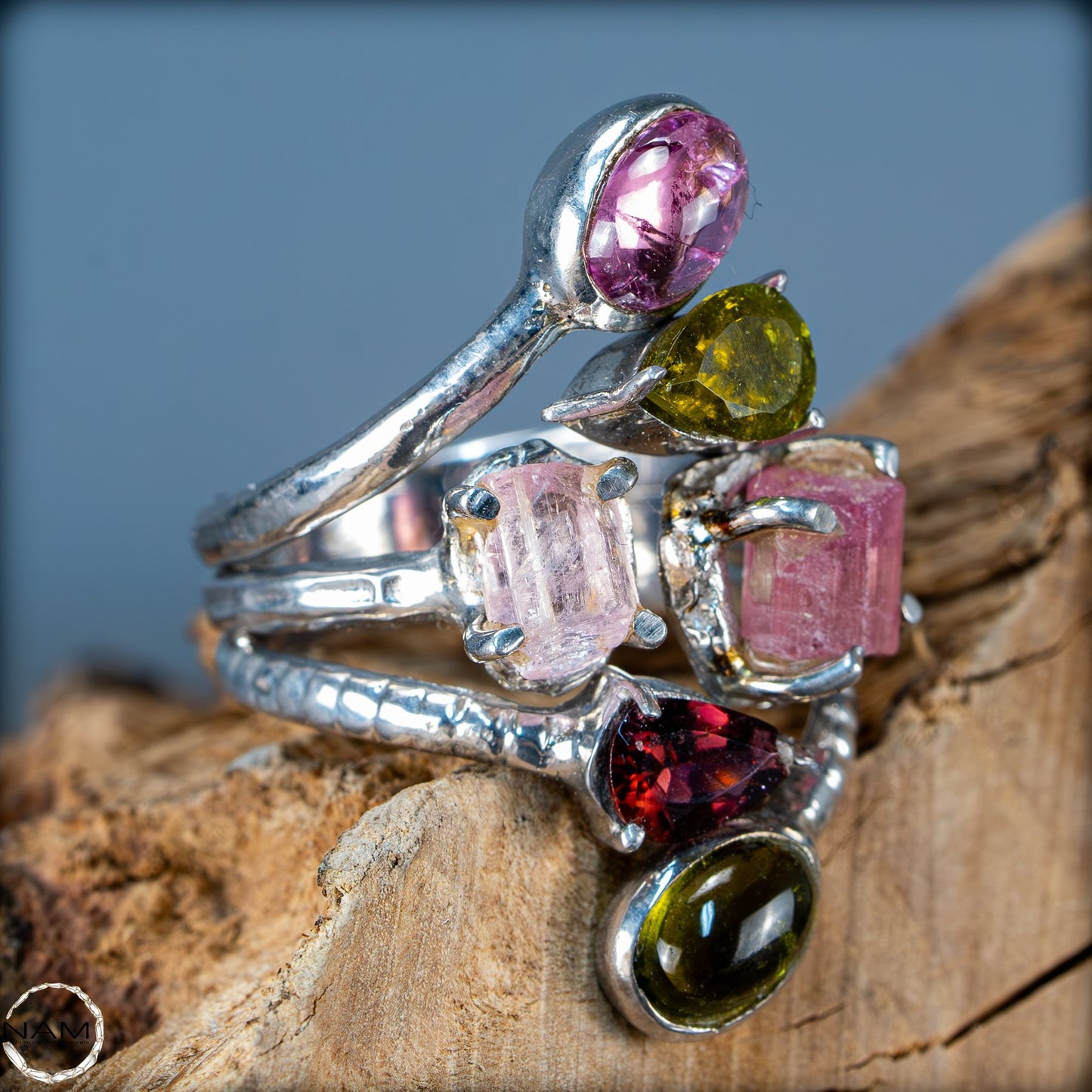 Natürlicher Turmalin Ring von höchster Qualität, 925 Silber - 38,5 ct