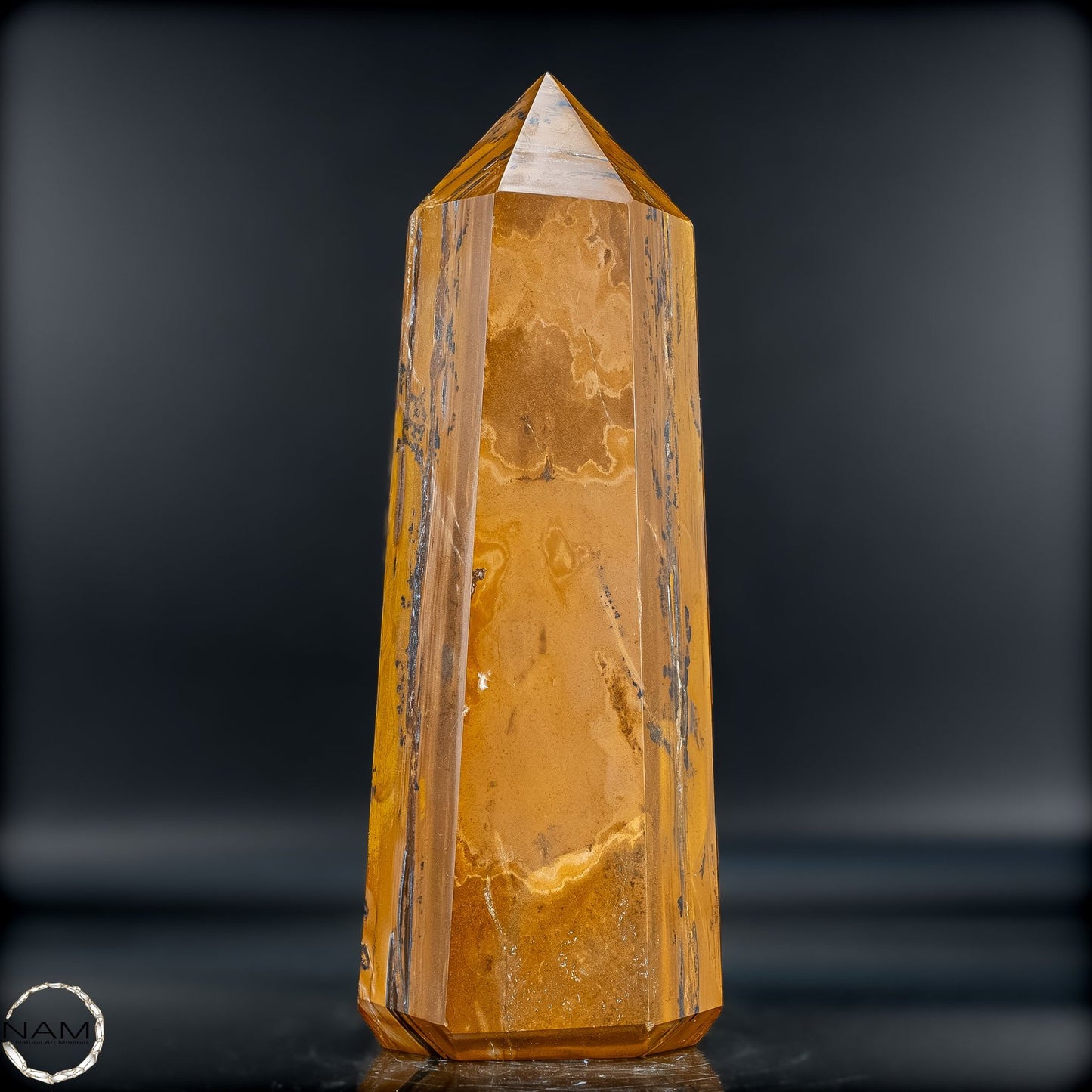 Natürlicher Tigerauge-Obelisk - 1201,36g