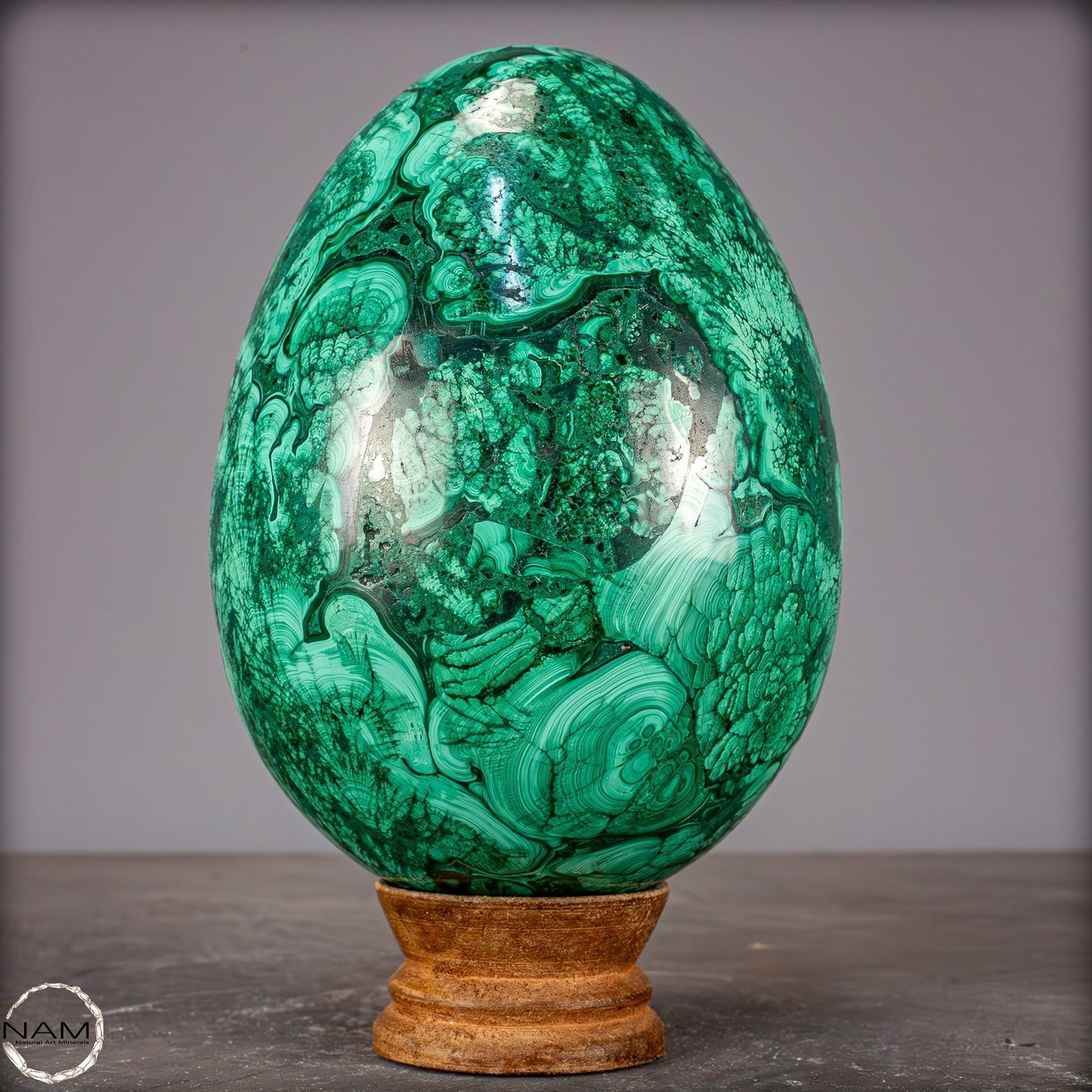 Natürliches Malachit-Kristall Ei, Kongo - 1805,22g