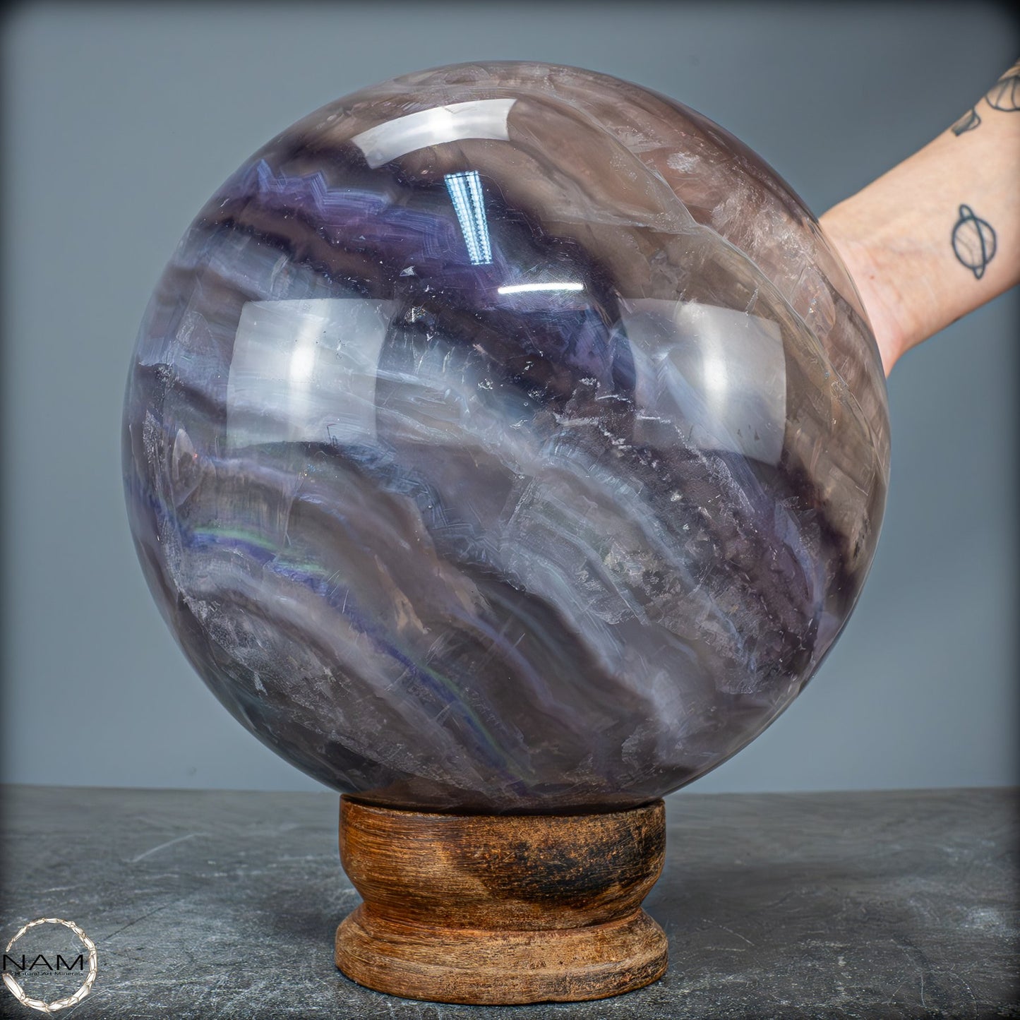 Natürliche Regenbogen-Fluorit Kristallkugel, China - 8886,54g - 185mm